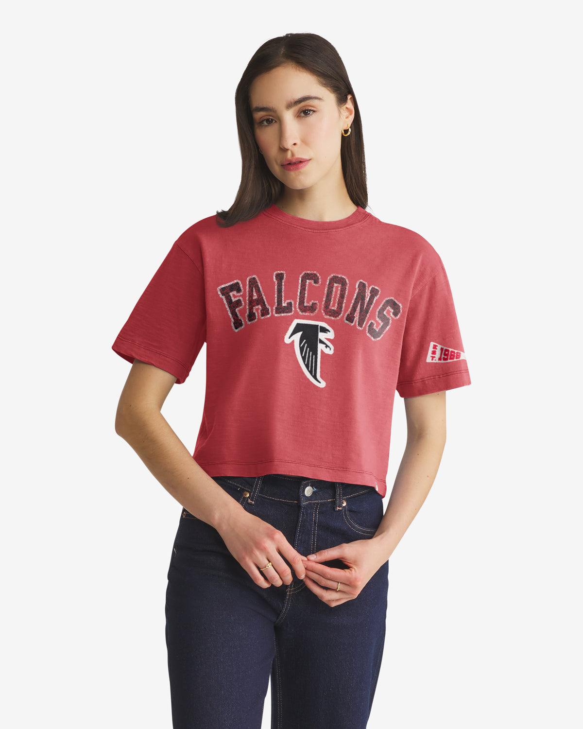 Atlanta Falcons HISTORIQUE ELMORE BIEN PORTÉ '47 HEAVY SLUB TEE FEMME