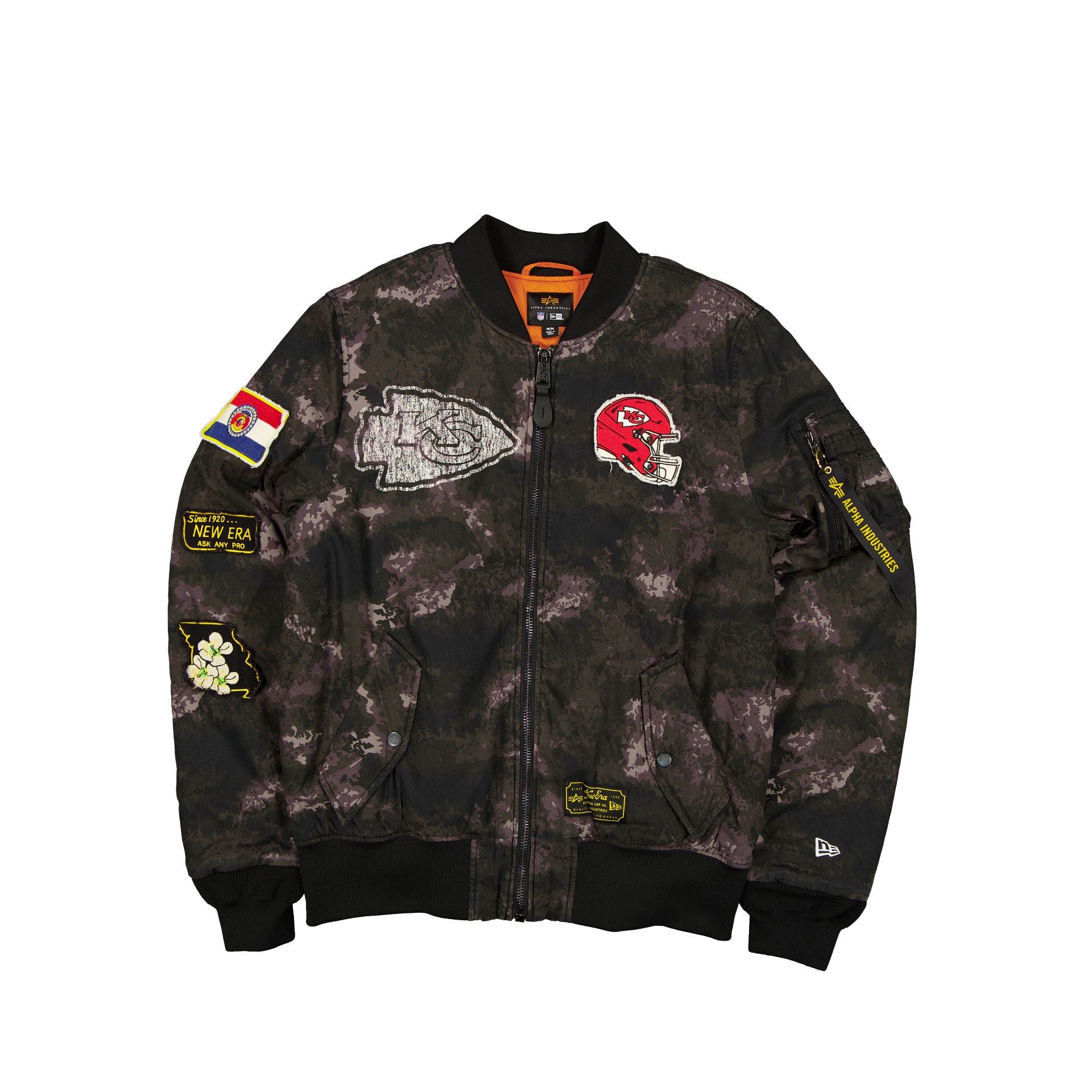 Alpha Industries x Kansas City Chiefs Blouson aviateur camouflage noir MA-1