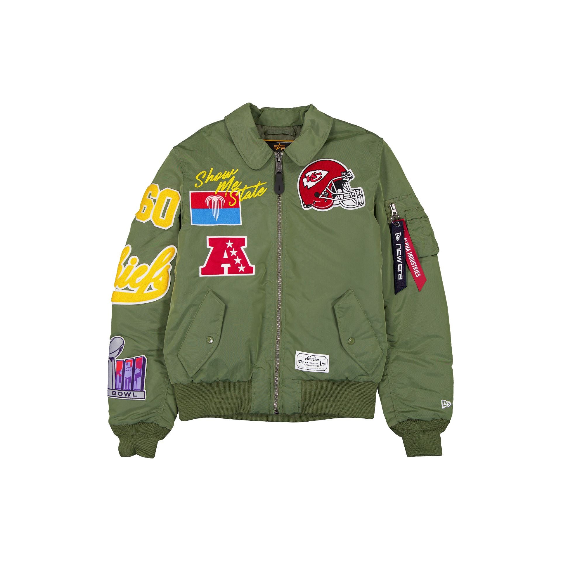 Veste de vol Alpha Industries x Kansas City Chiefs Sage Green MA-1