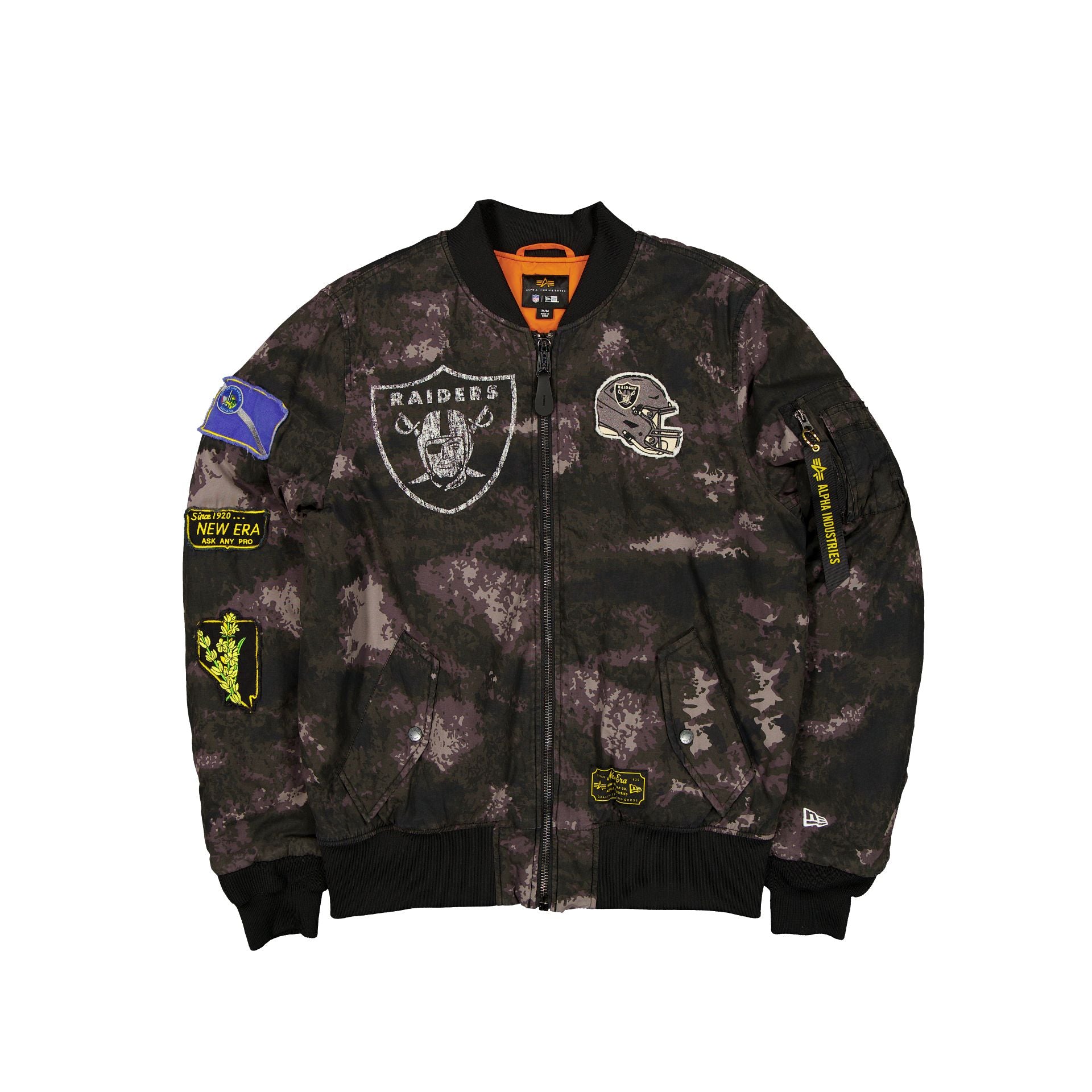 Alpha Industries x Las Vegas Raiders Blouson aviateur camouflage noir MA-1