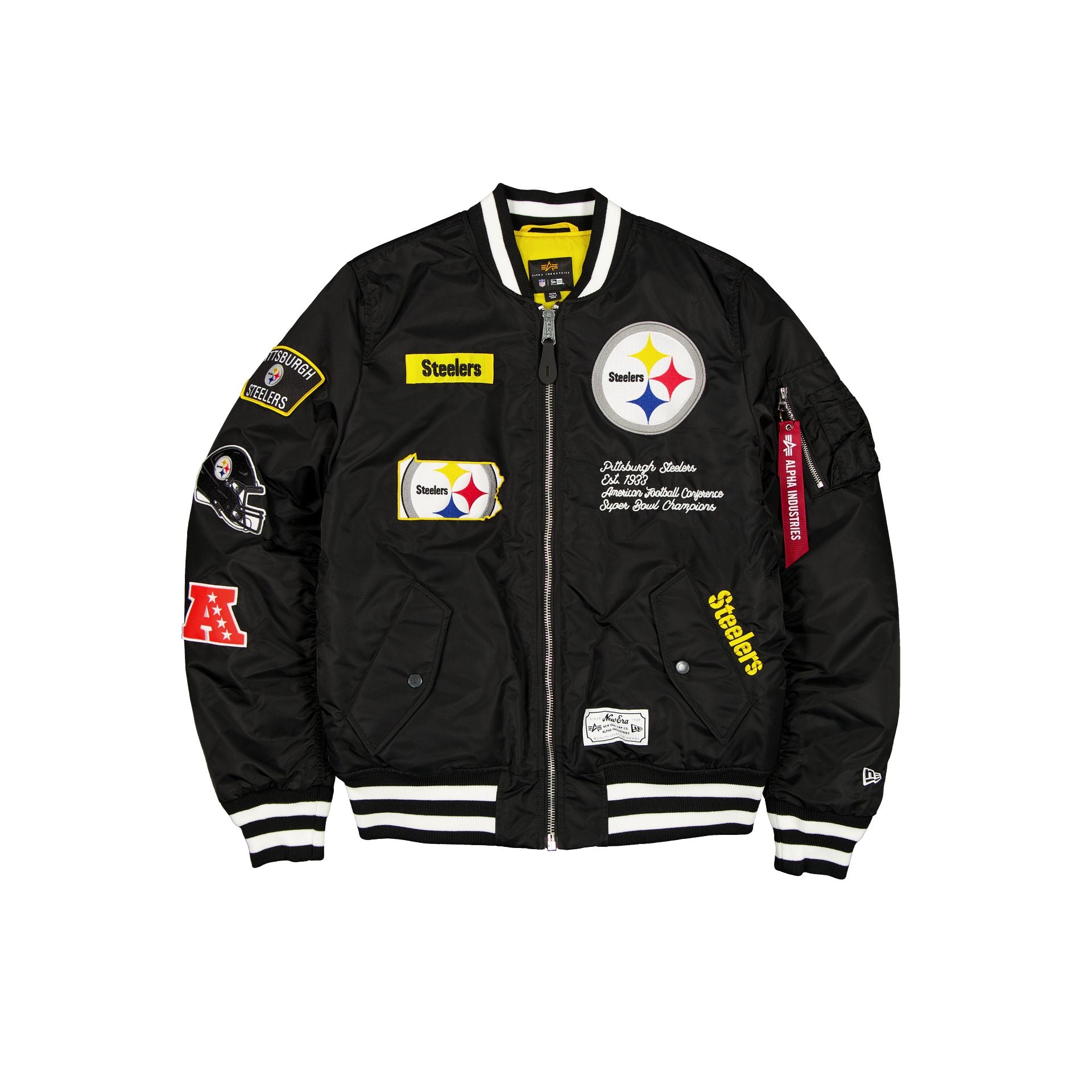 Alpha Industries x Pittsburgh Steelers Blouson aviateur MA-1 noir