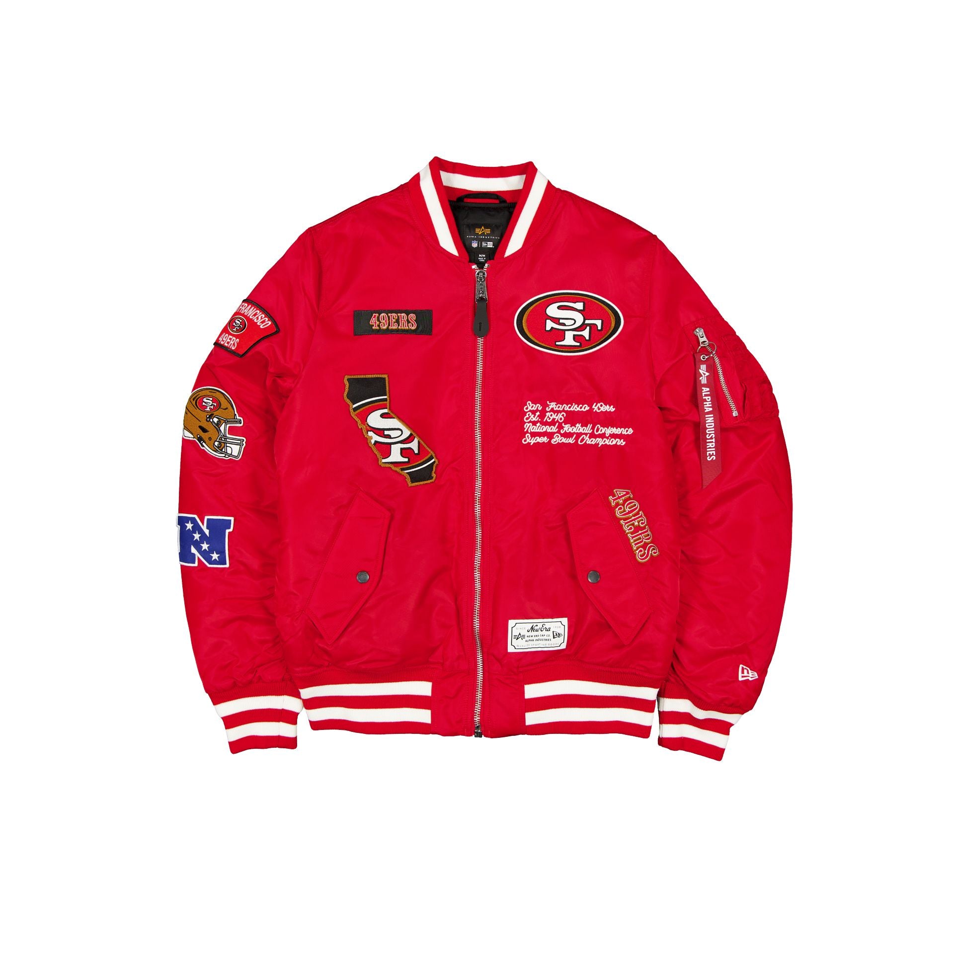 Alpha Industries x San Francisco 49ers Blouson aviateur rouge MA-1