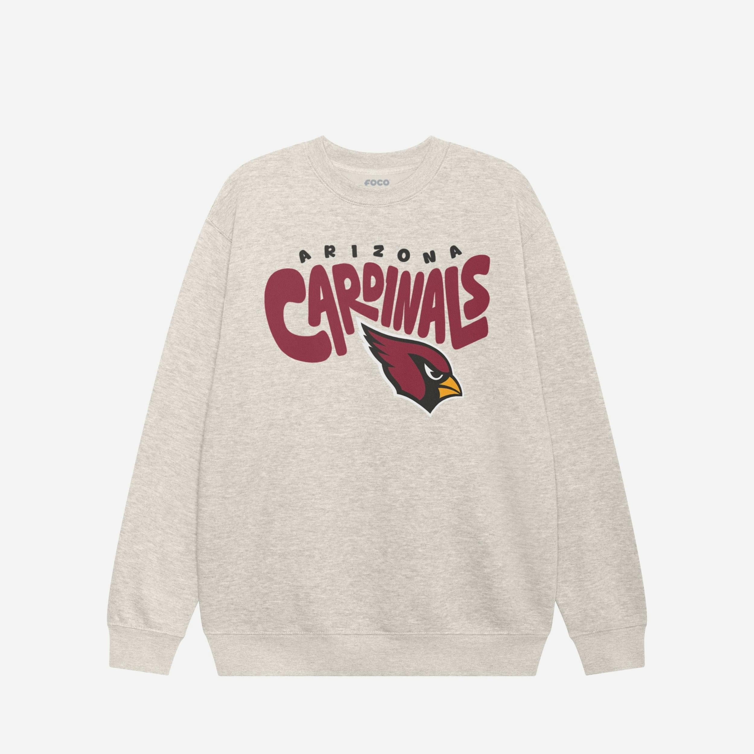 Sweat-shirt à col rond bulle Arizona Cardinals