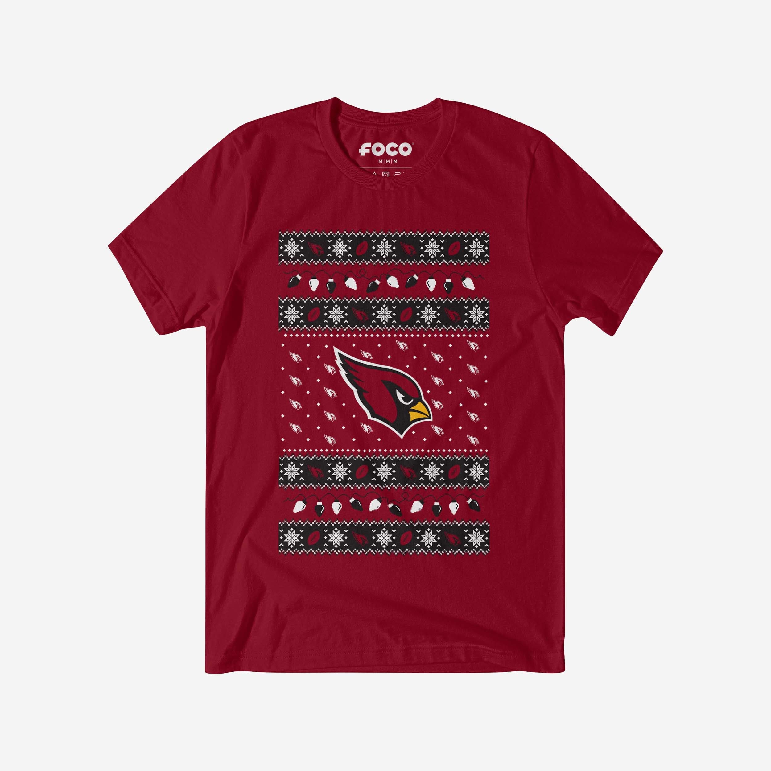 Arizona Cardinals T-shirt pull lumières de Noël