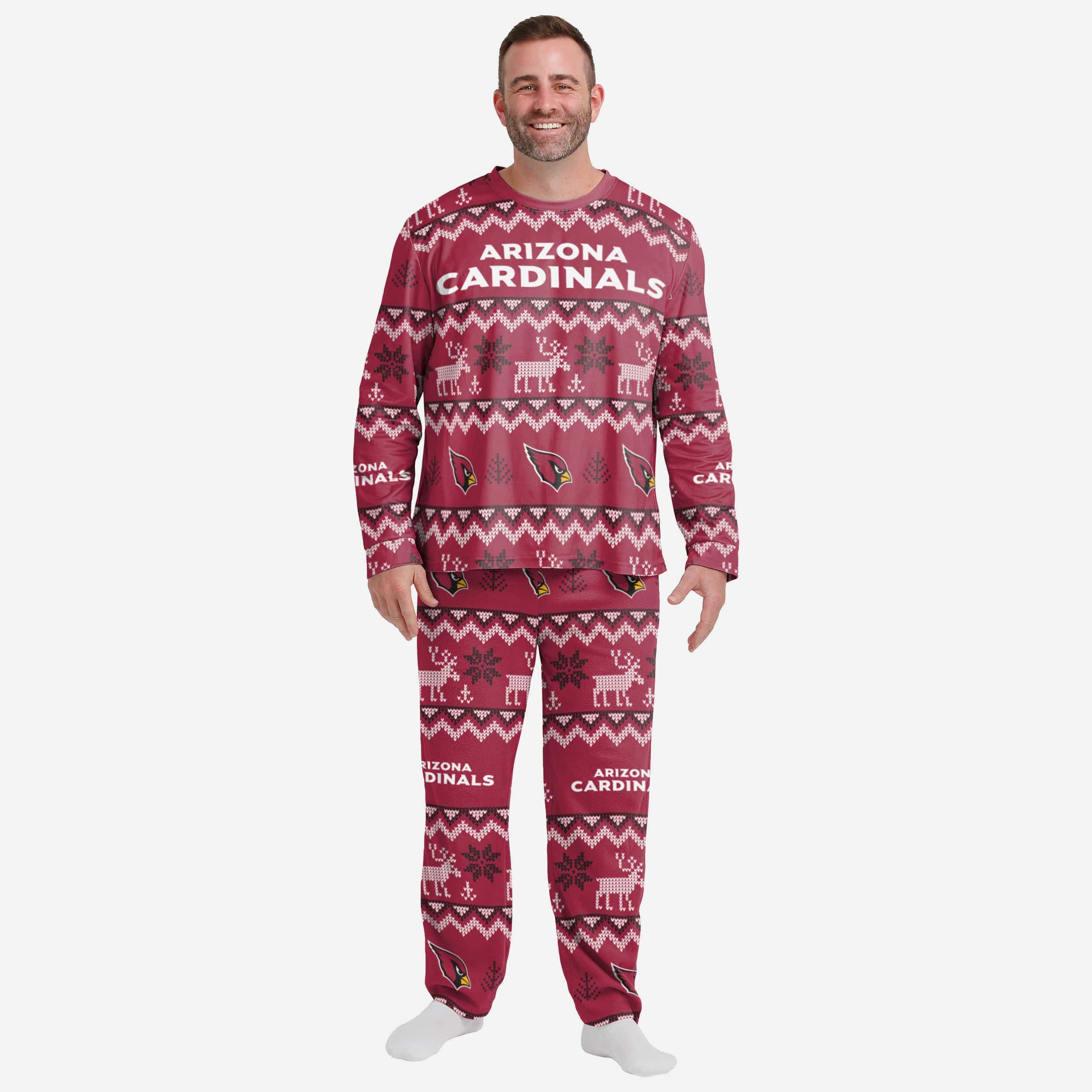 Arizona Cardinals Pyjama de vacances en famille à motif laid pour hommes