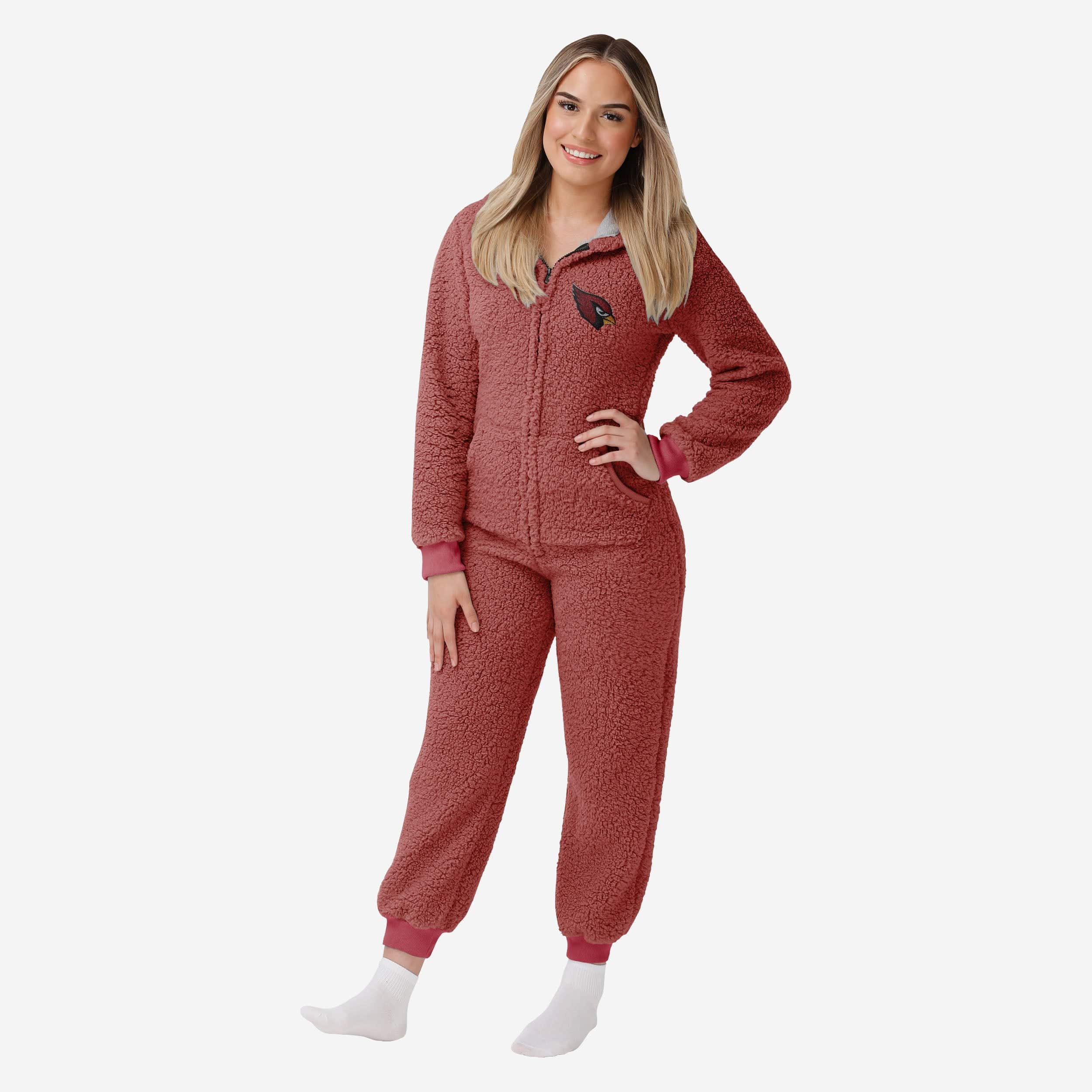 Arizona Cardinals Pyjama une pièce Sherpa pour femme