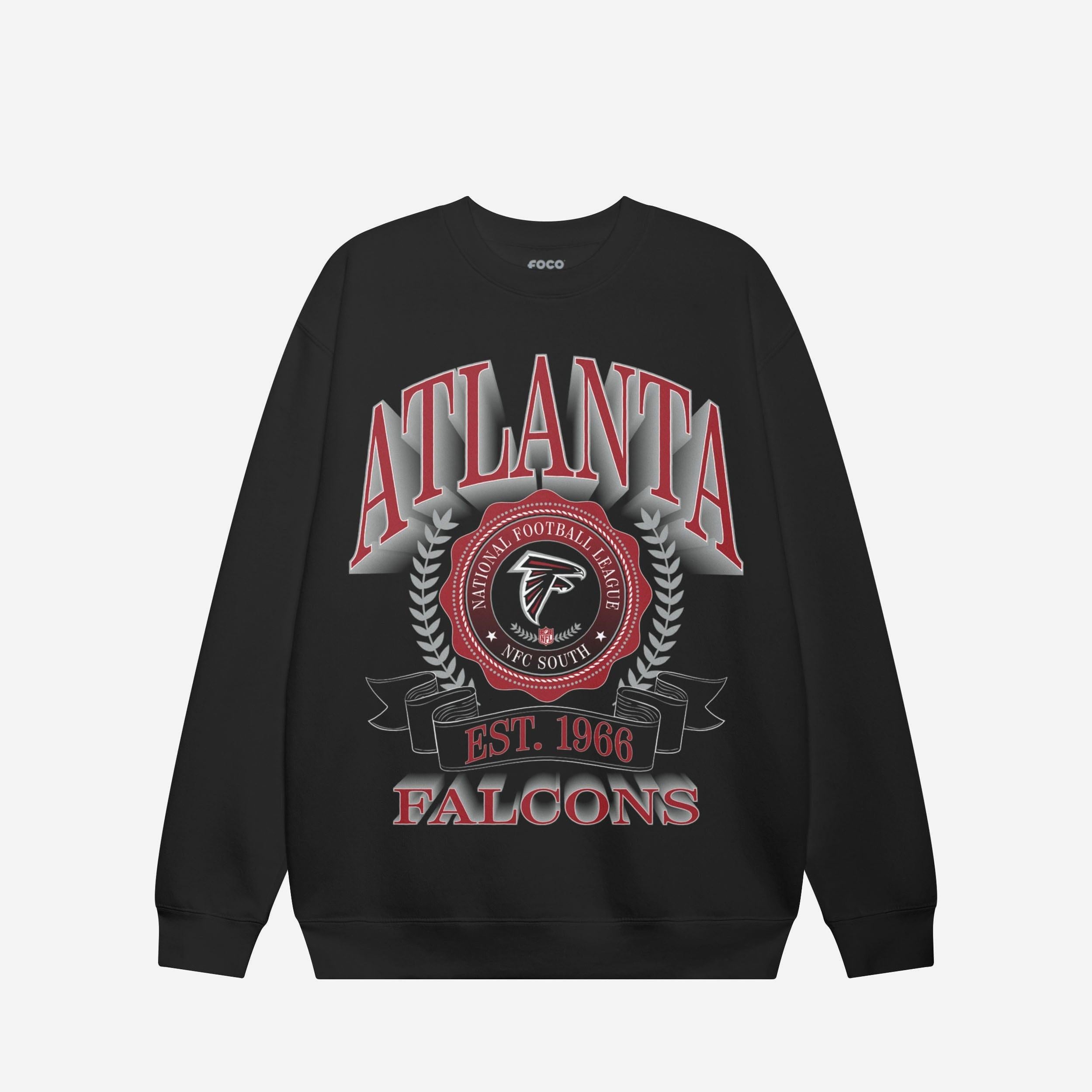 Atlanta Falcons Sweat-shirt à col rond avec écusson de bannière