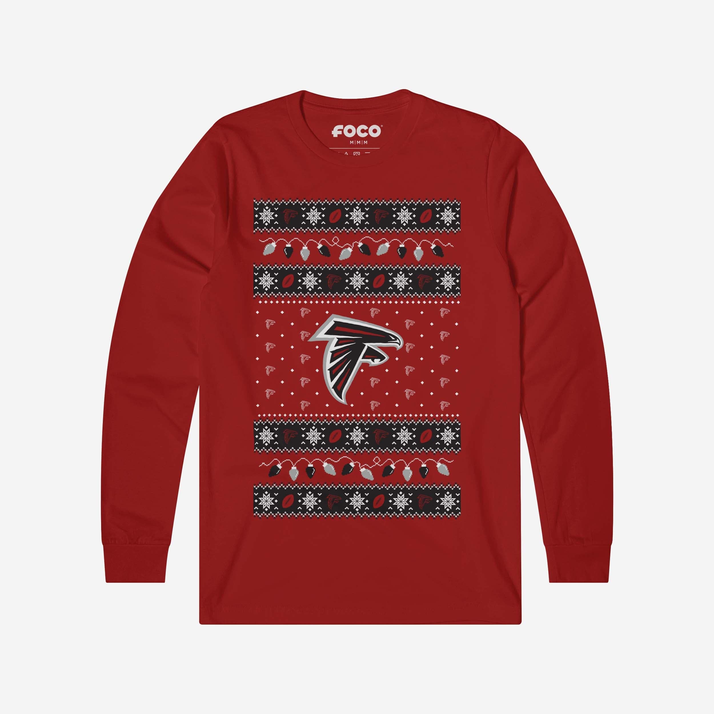 Atlanta Falcons Pull à manches longues Holiday Lights