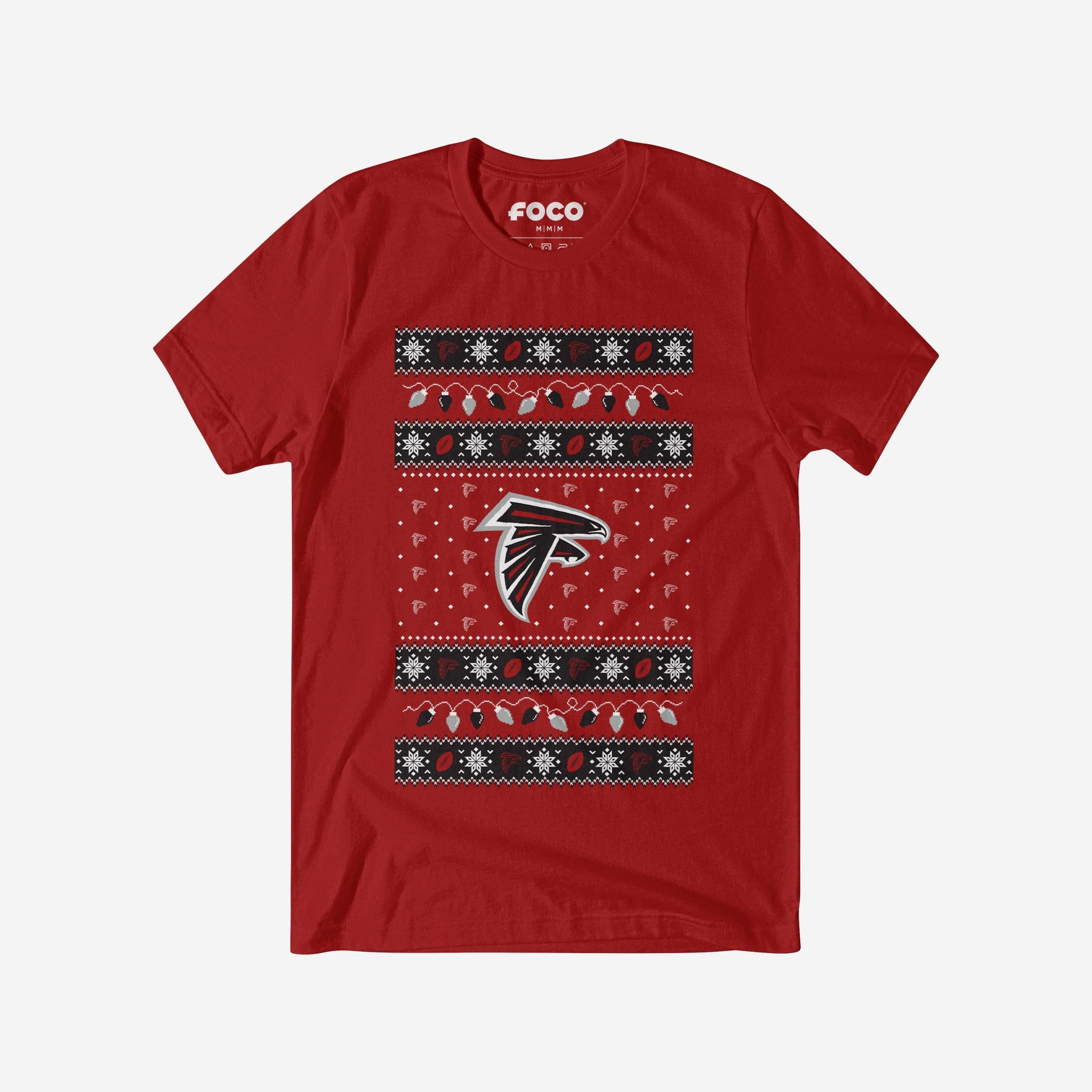 Atlanta Falcons T-shirt pull lumières de Noël