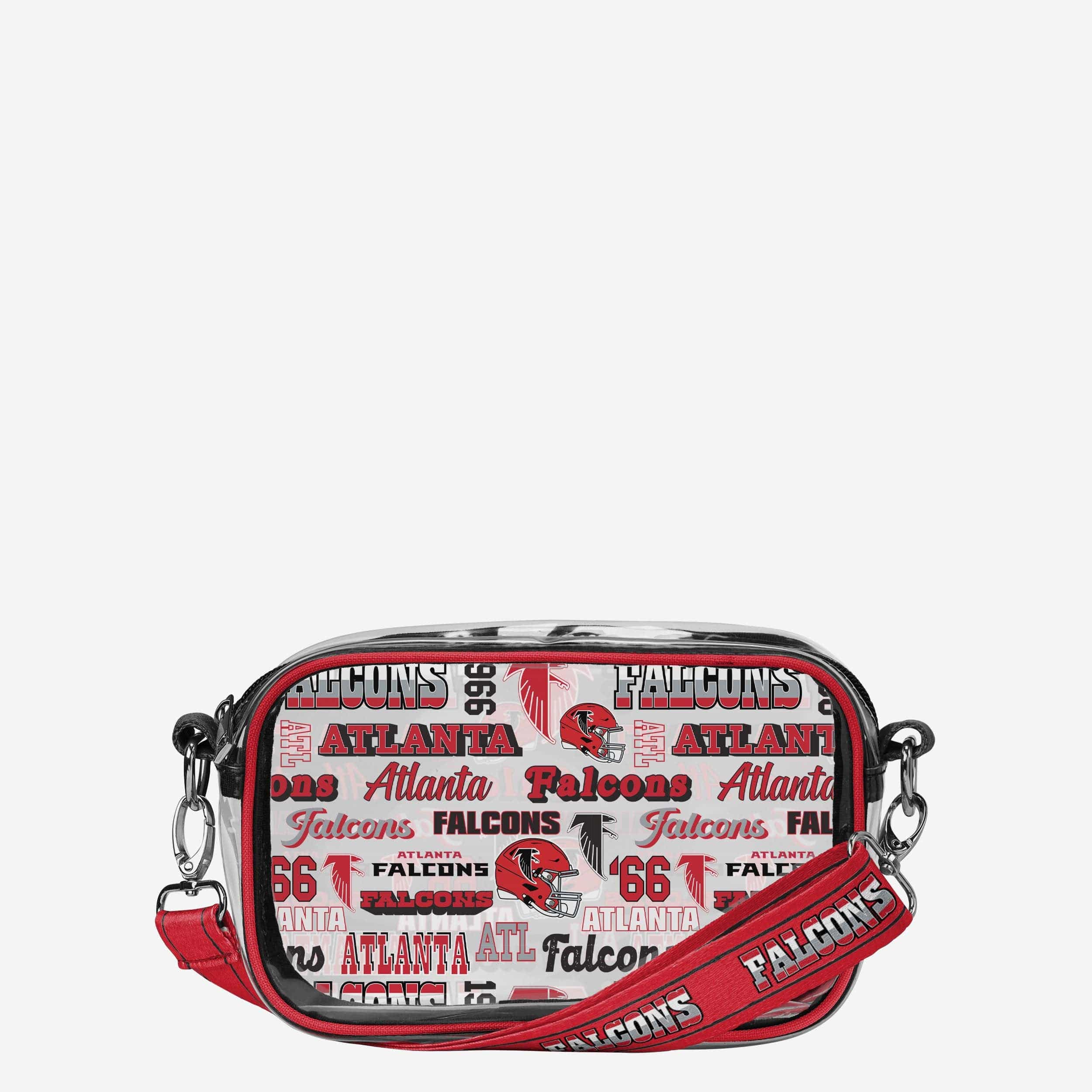 Atlanta Falcons Répéter Sac à bandoulière transparent à imprimé rétro