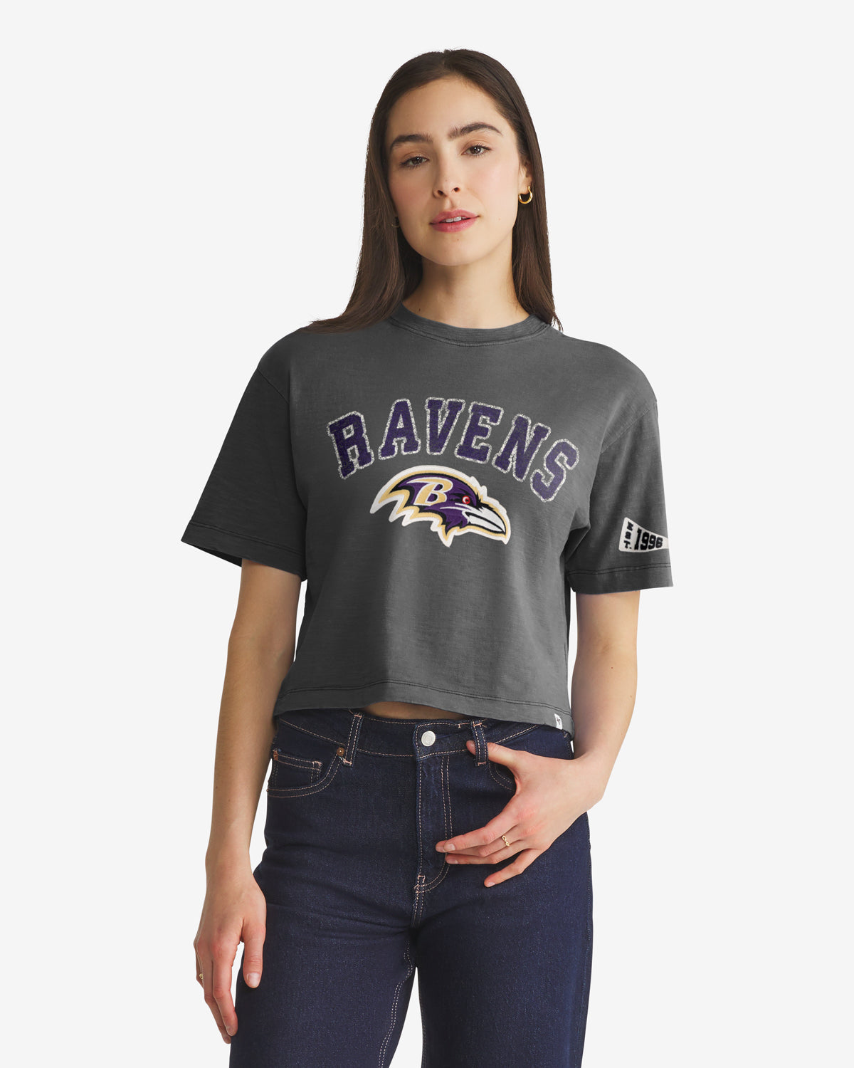 Baltimore Ravens ELMORE BIEN PORTÉ '47 HEAVY SLUB TEE FEMME