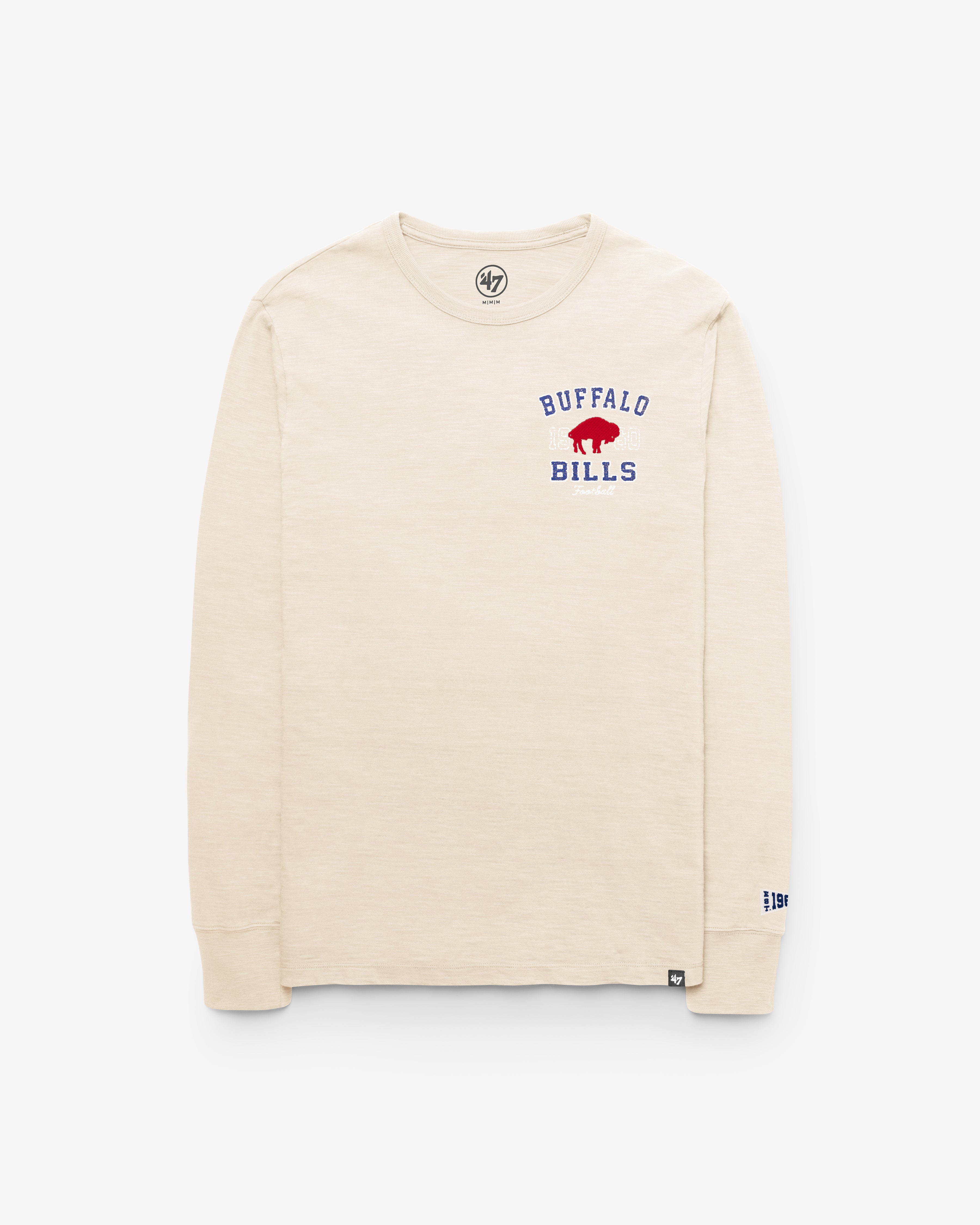 Buffalo Bills EGREMONT HISTORIQUE BIEN USÉ '47 HEAVY SLUB T-SHIRT À MANCHES LONGUES