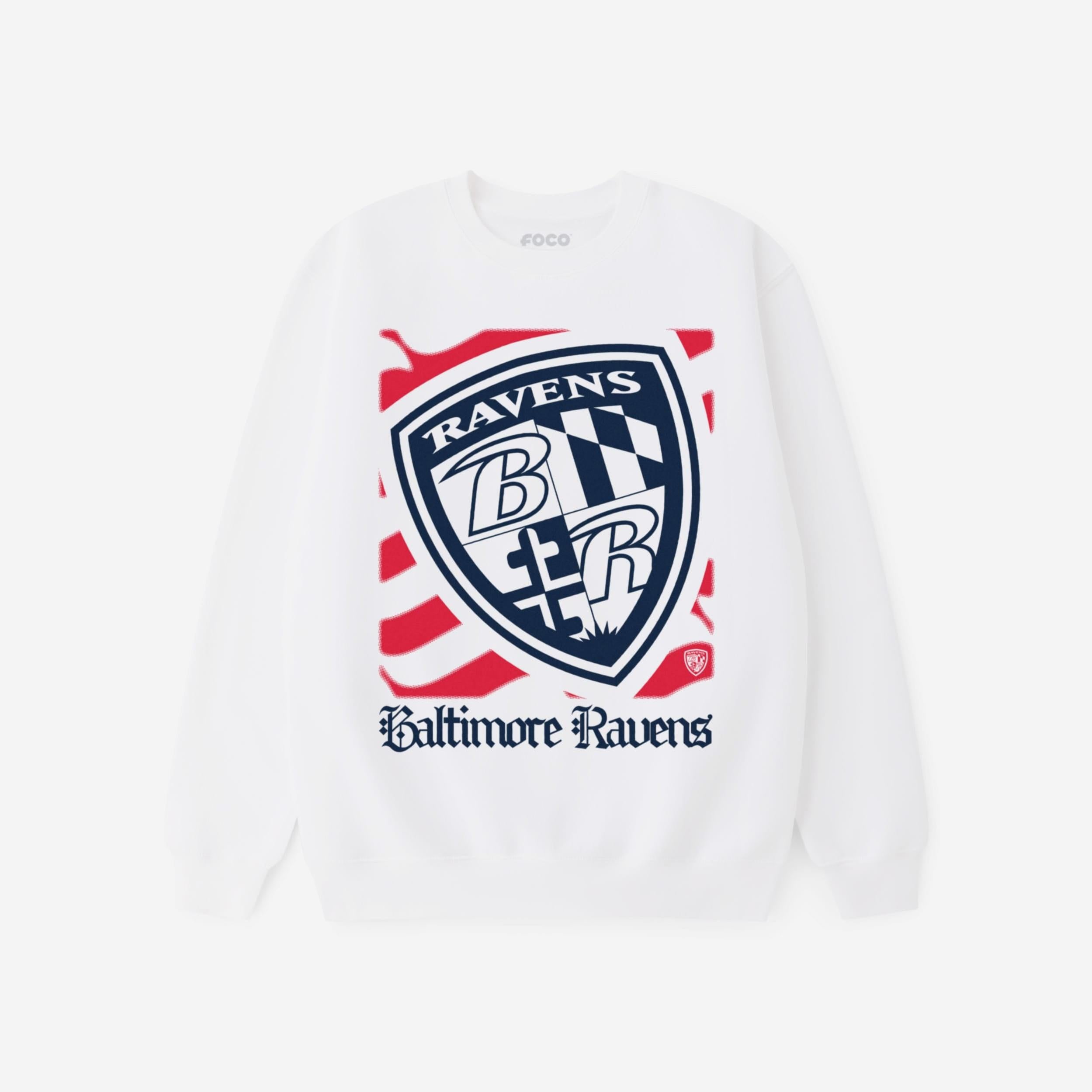 Baltimore Ravens Sweat-shirt à col rond avec logo American Heritage