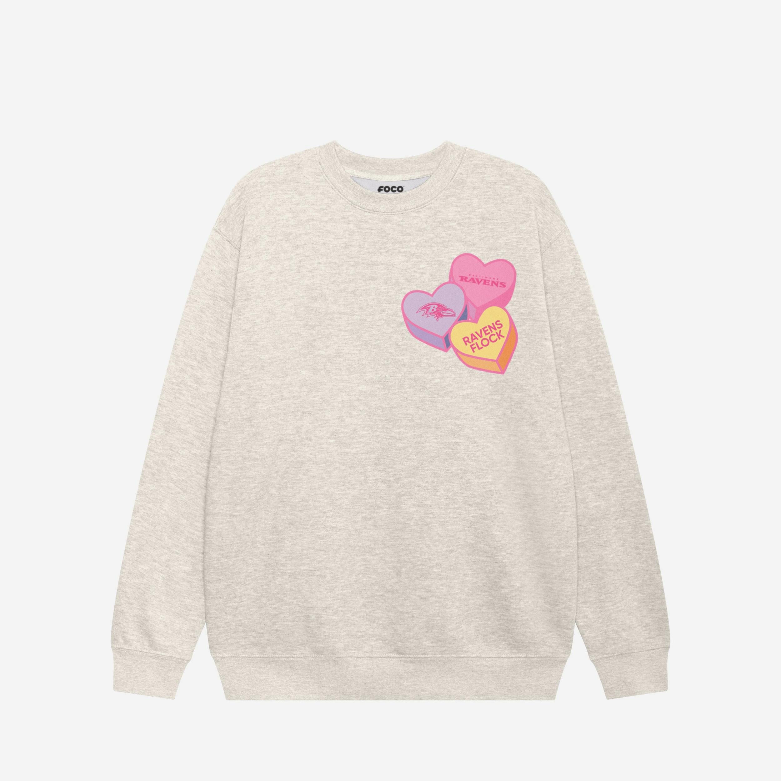 Baltimore Ravens Sweat-shirt à col rond Candy Heart