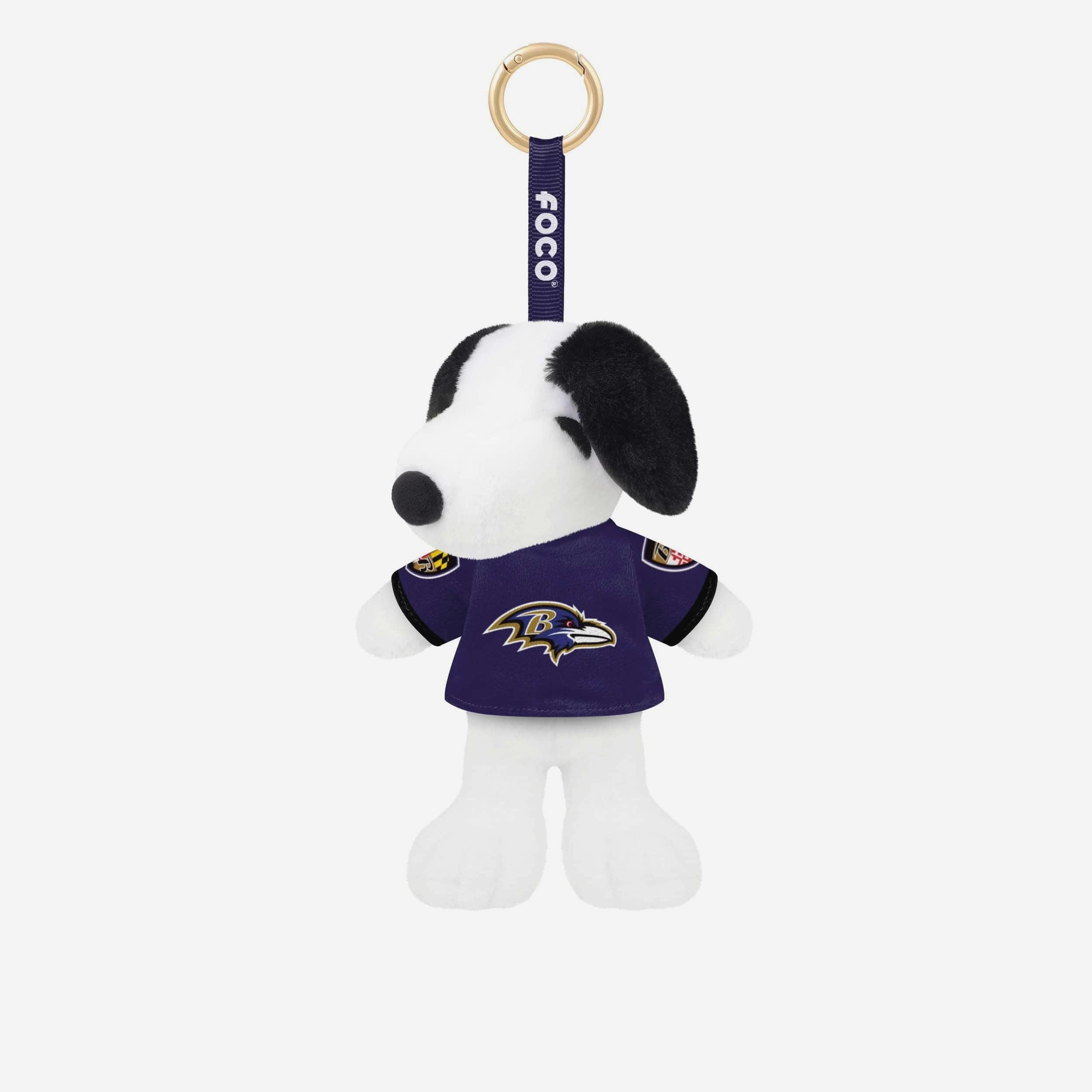 Baltimore Ravens Porte-clés en peluche Snoopy Peanuts avec breloque pour sac