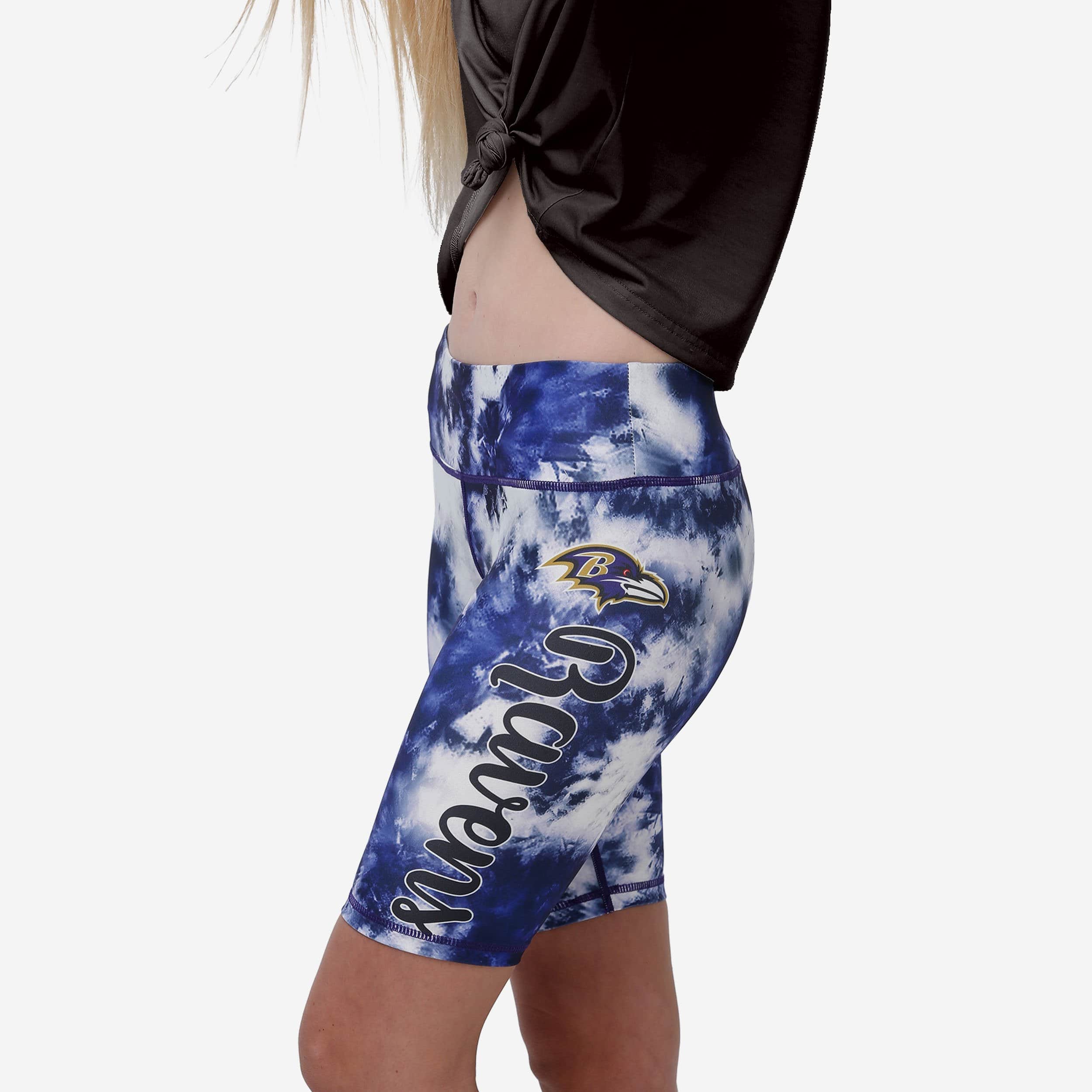 Baltimore Ravens Short de vélo Team Color Tie-Dye pour femme