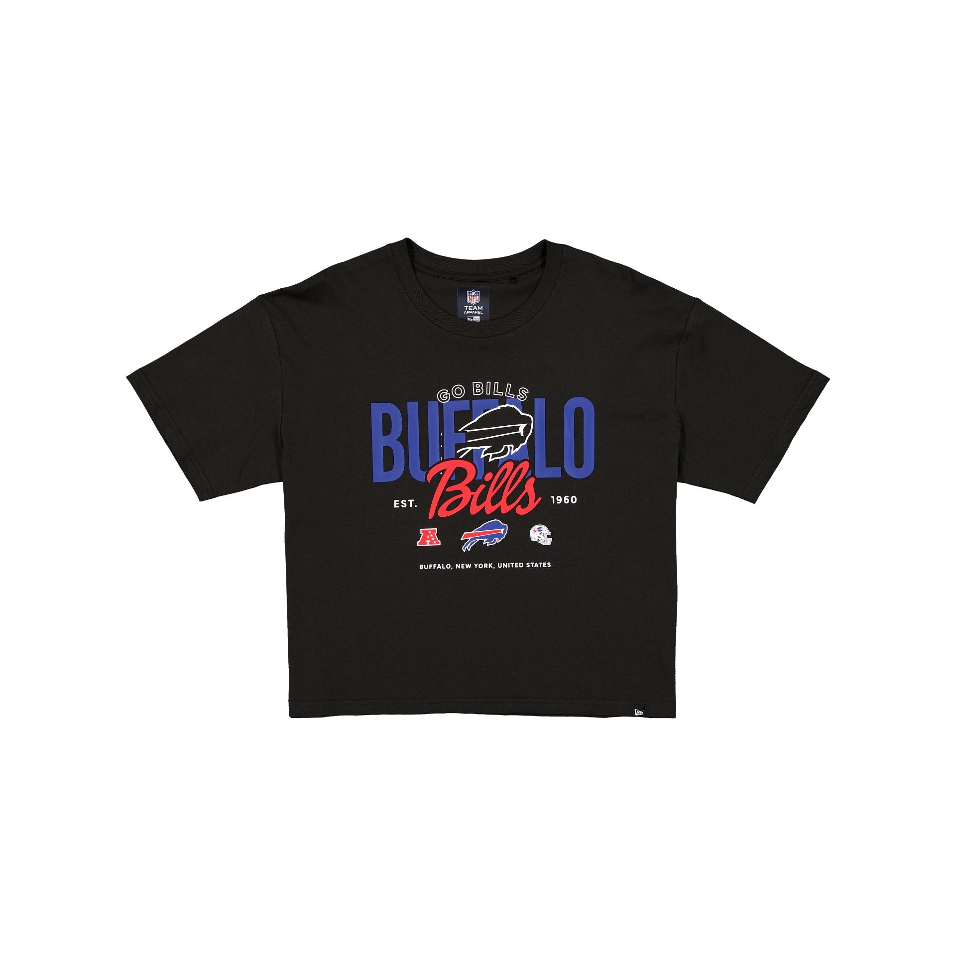 Buffalo Bills 2026 T-shirt court noir fonctionnel Fandom pour femmes