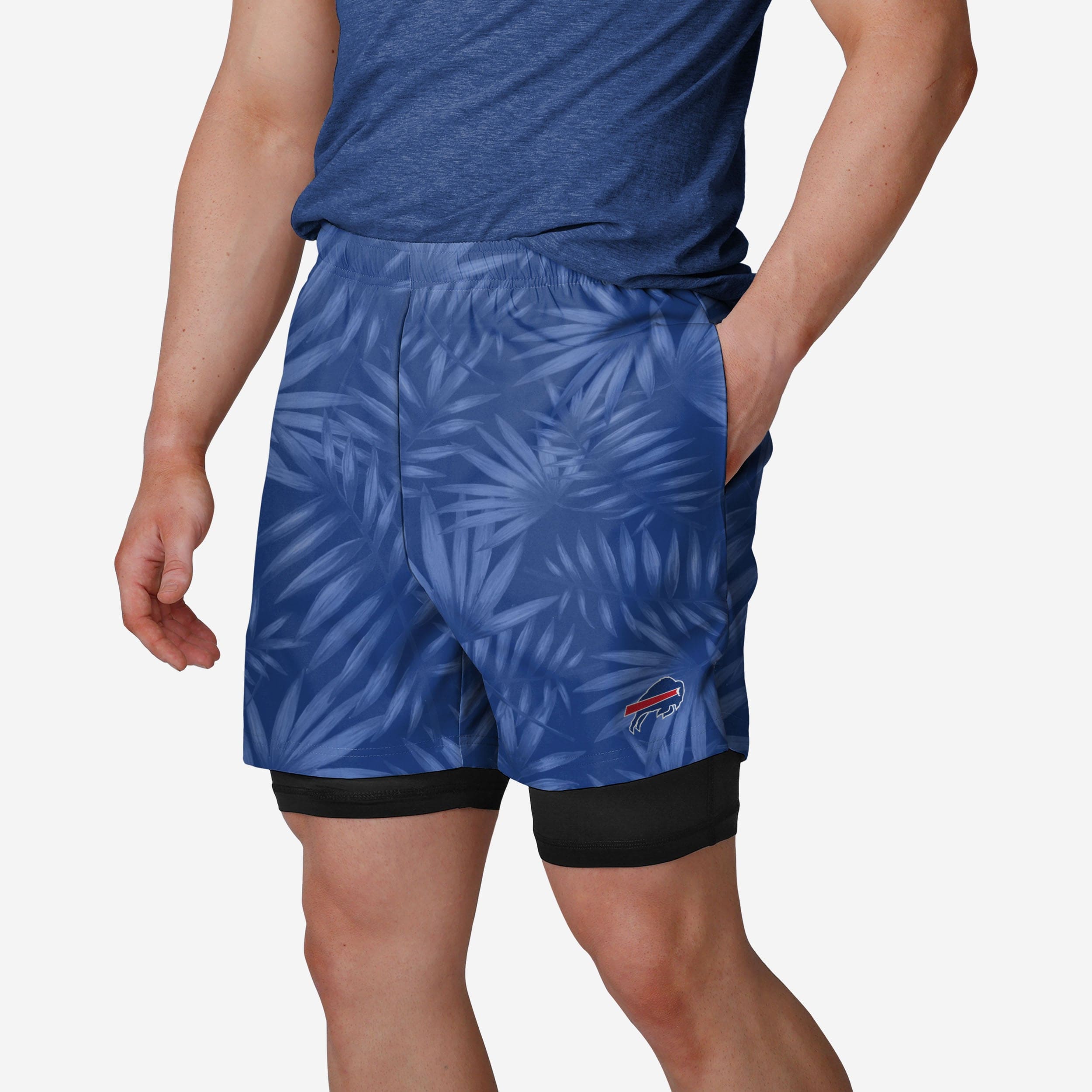Buffalo Bills Short doublé noir fleuri