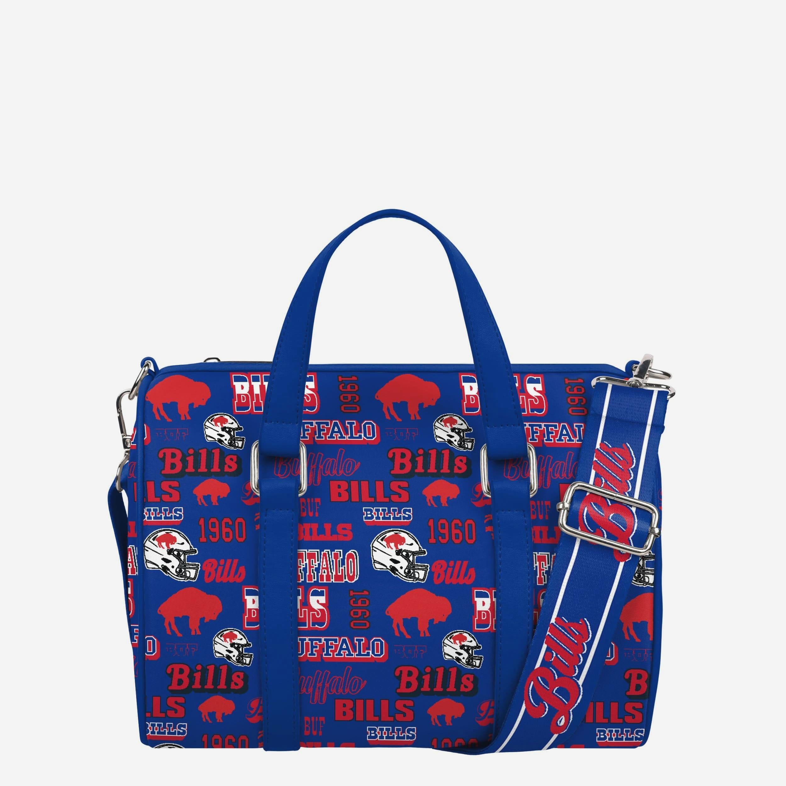 Buffalo Bills Répéter Sac tonneau moyen en nylon à imprimé rétro