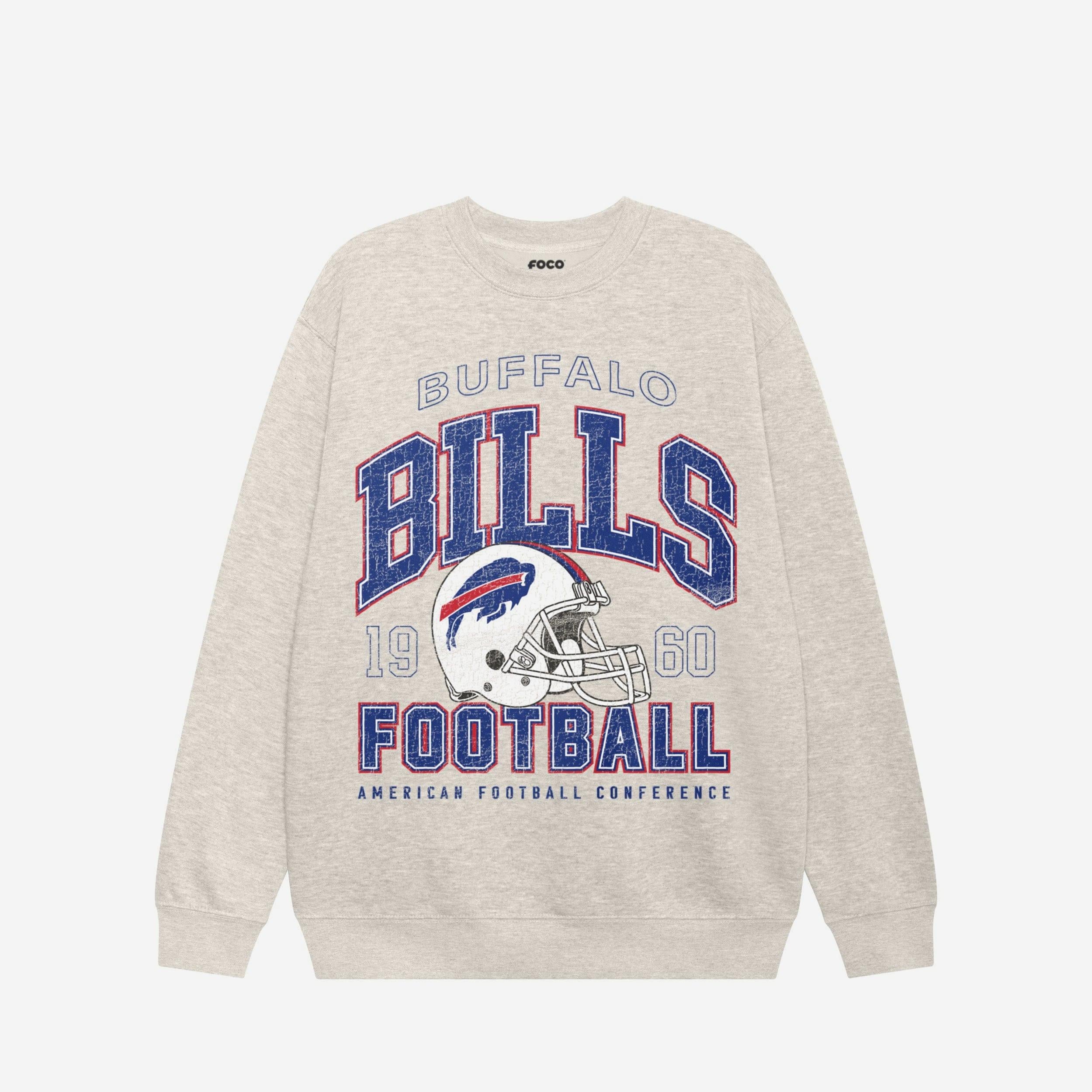 Sweat-shirt universitaire à col rond Buffalo Bills