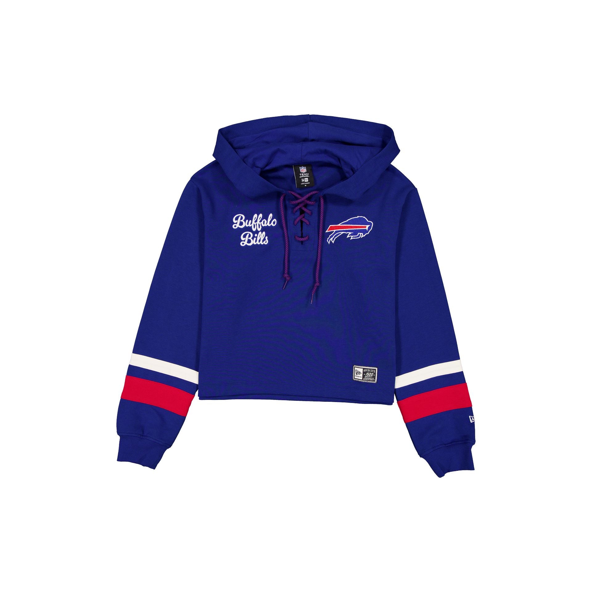 Buffalo Bills Sweat à capuche court à nouer pour femme