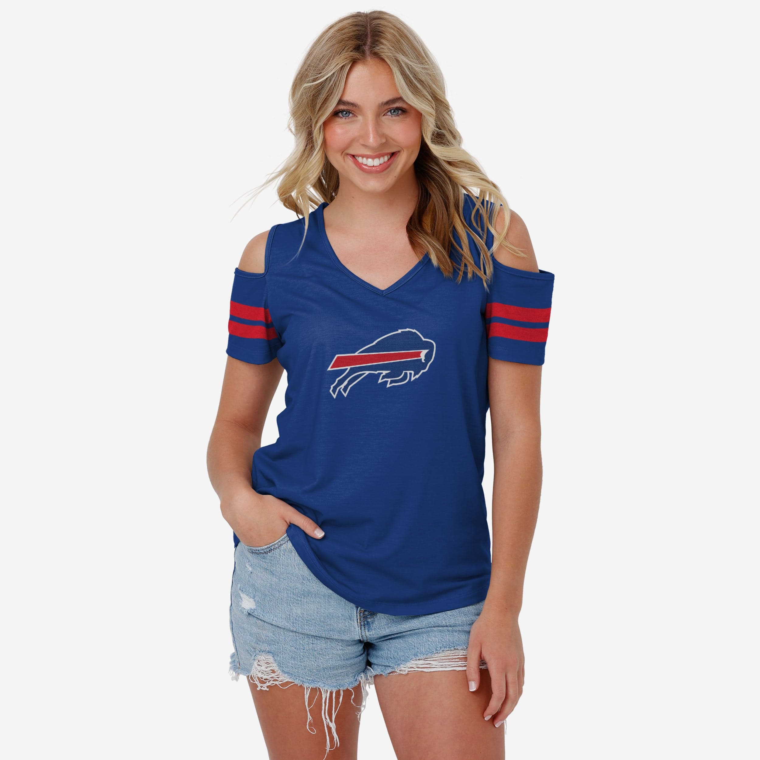 Buffalo Bills T-shirt à épaules dénudées pour femme