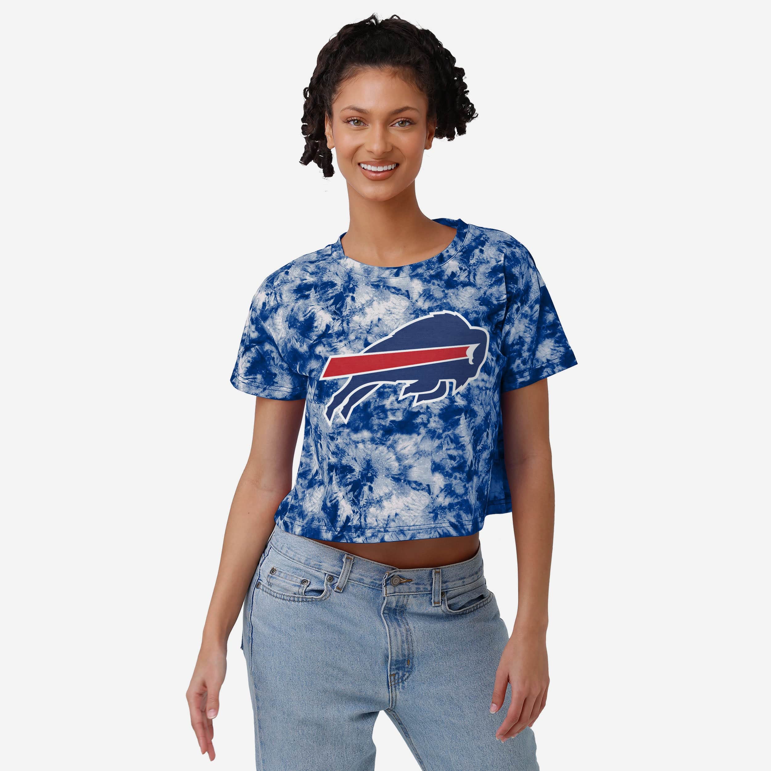 Buffalo Bills Haut court à grand logo tie-dye pour femme