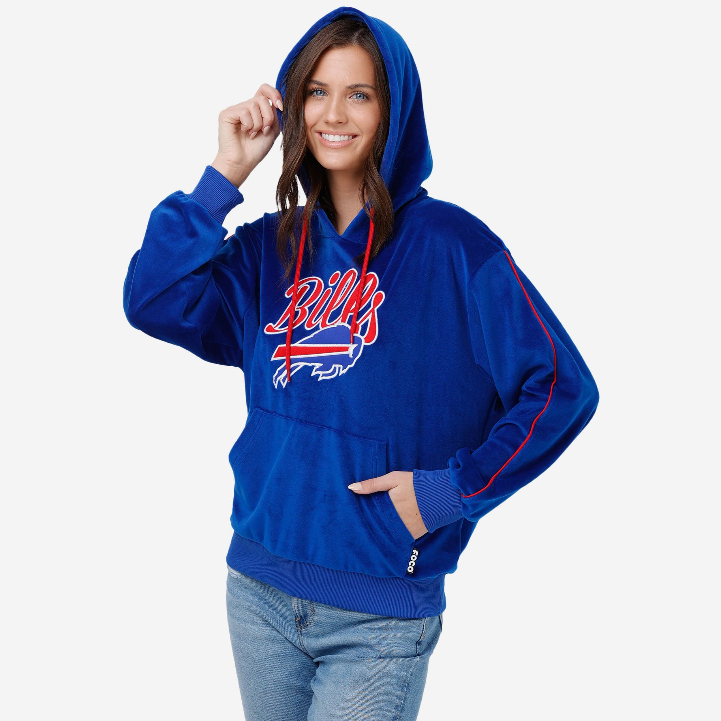 Buffalo Bills Sweat à capuche en velours pour femme