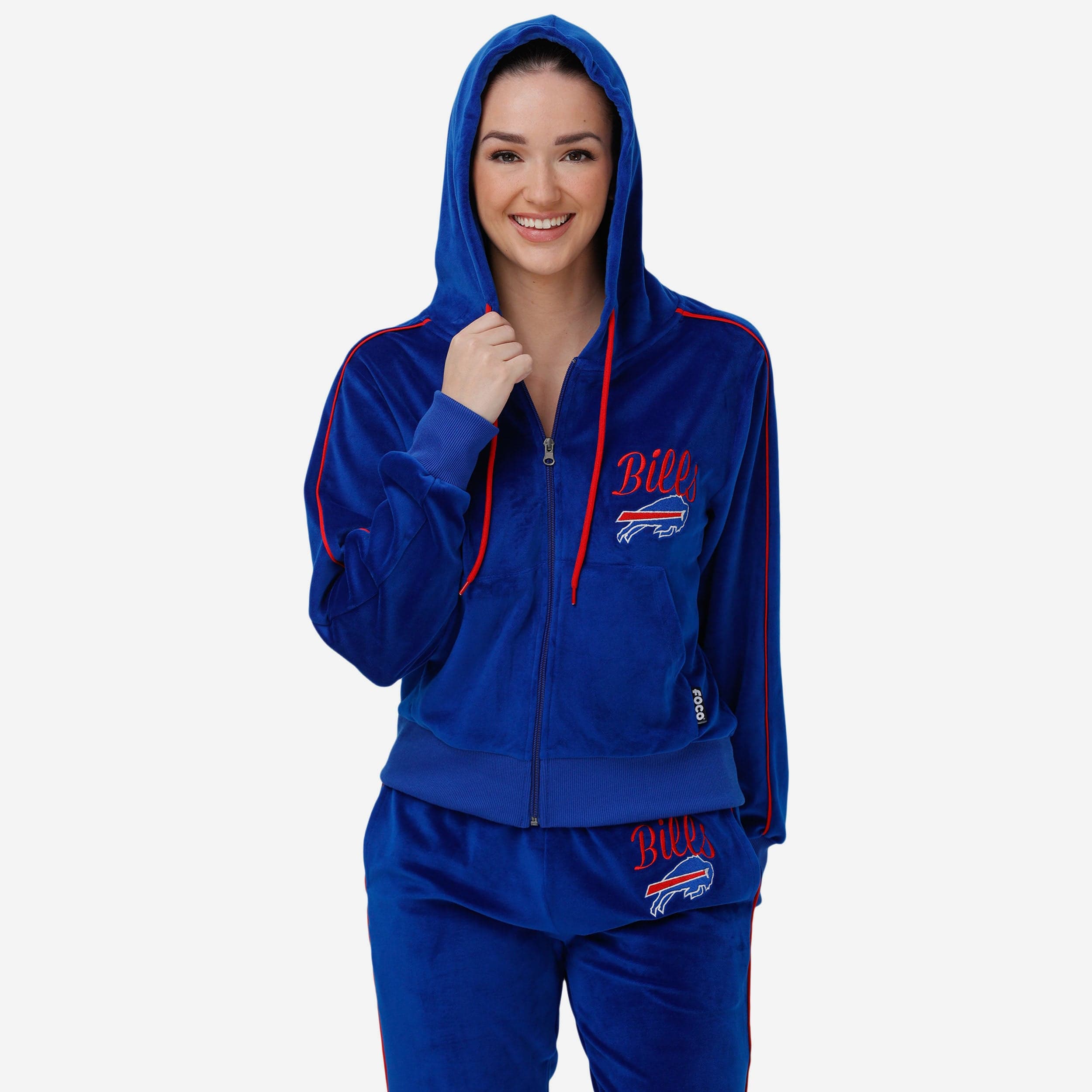 Buffalo Bills Haut zippé en velours pour femme