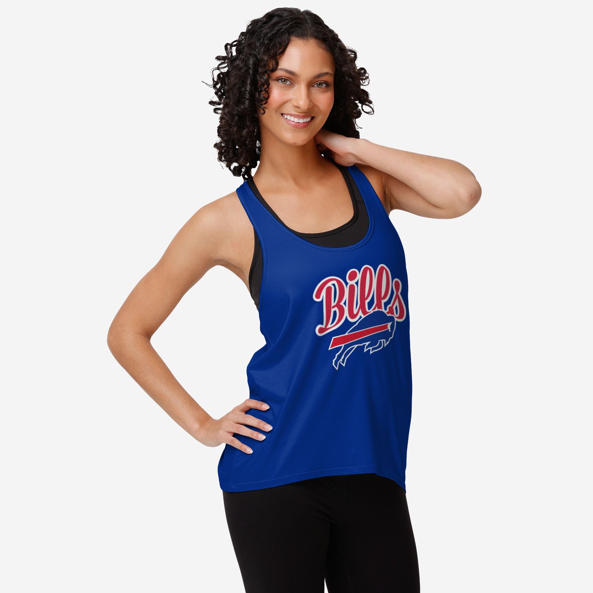 Buffalo Bills Haut sans manches à rayures Wordmark Team pour femmes