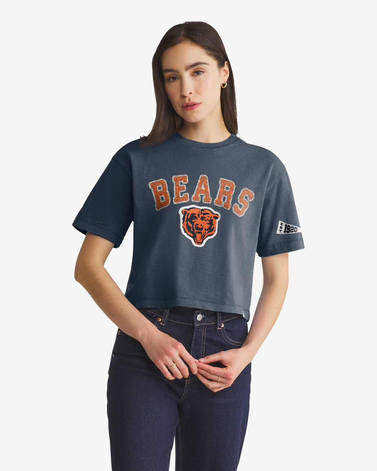 Chicago Bears HISTORIQUE ELMORE BIEN PORTÉ '47 HEAVY SLUB TEE FEMME