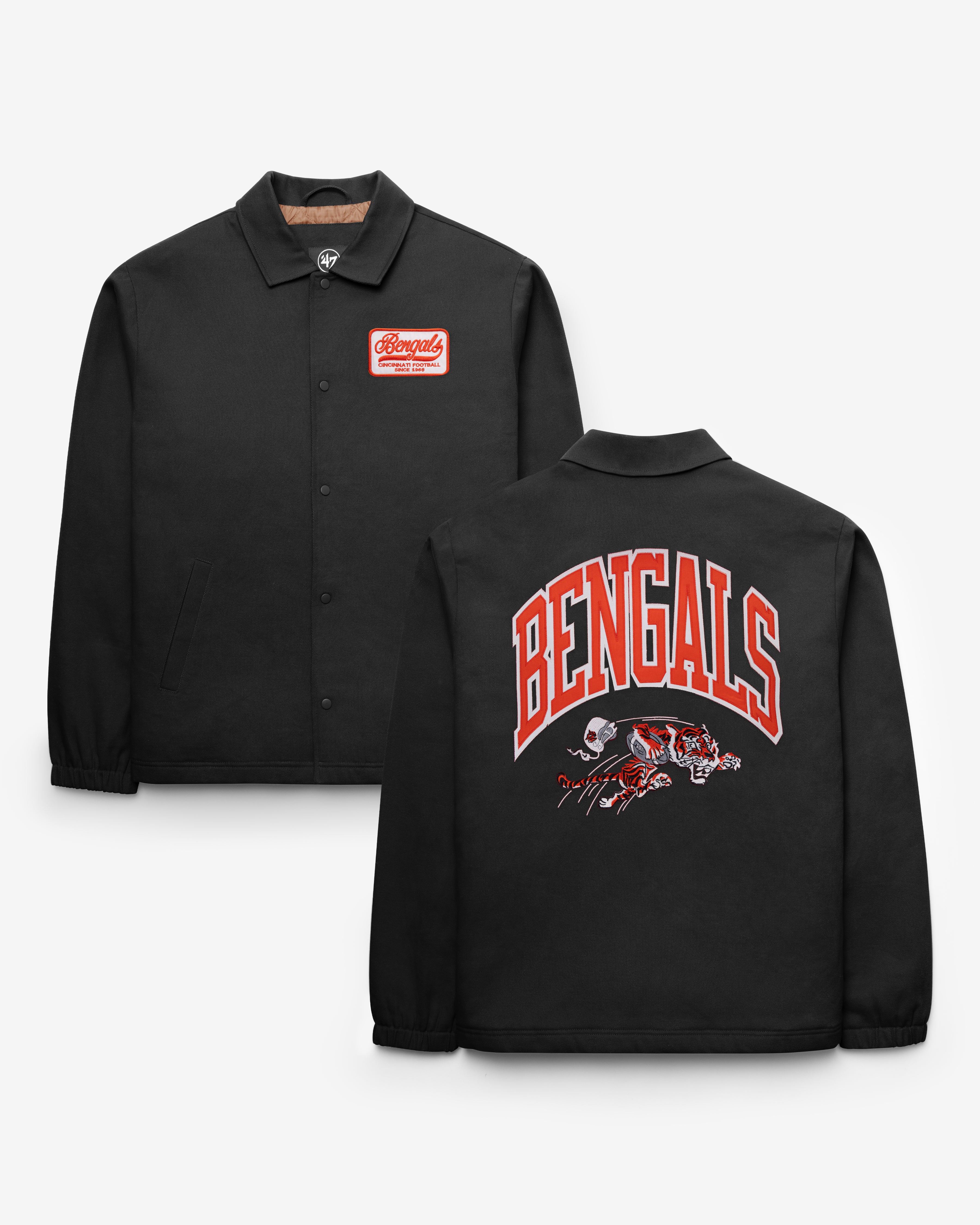 Cincinnati Bengals VESTE D'ENTRAÎNEUR RECHAUPÉ HISTORIQUE '47