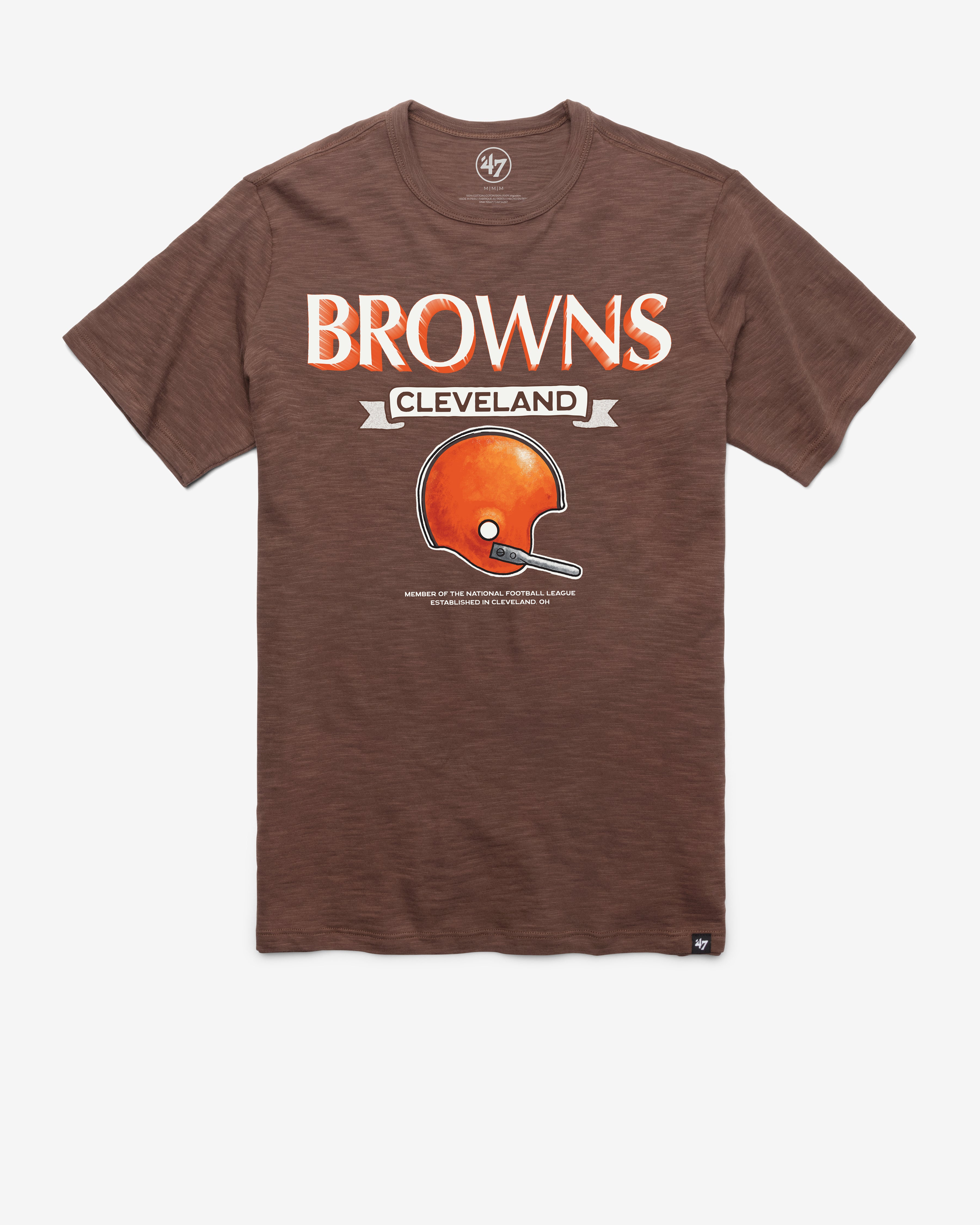 Cleveland Browns T-shirt SCRUM HISTORIQUE LONGUE DURÉE '47