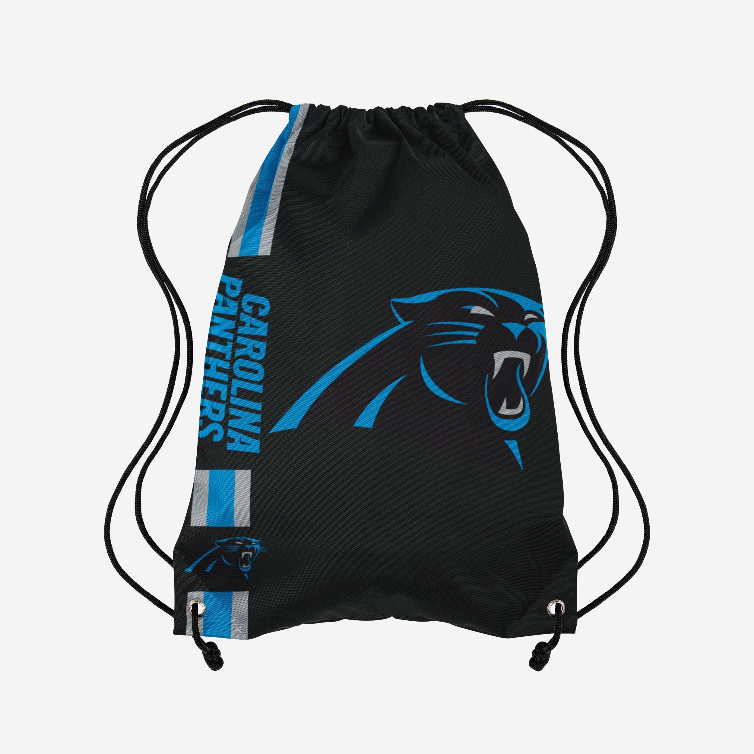 Carolina Panthers Sac à dos avec cordon de serrage et rayures latérales à grand logo