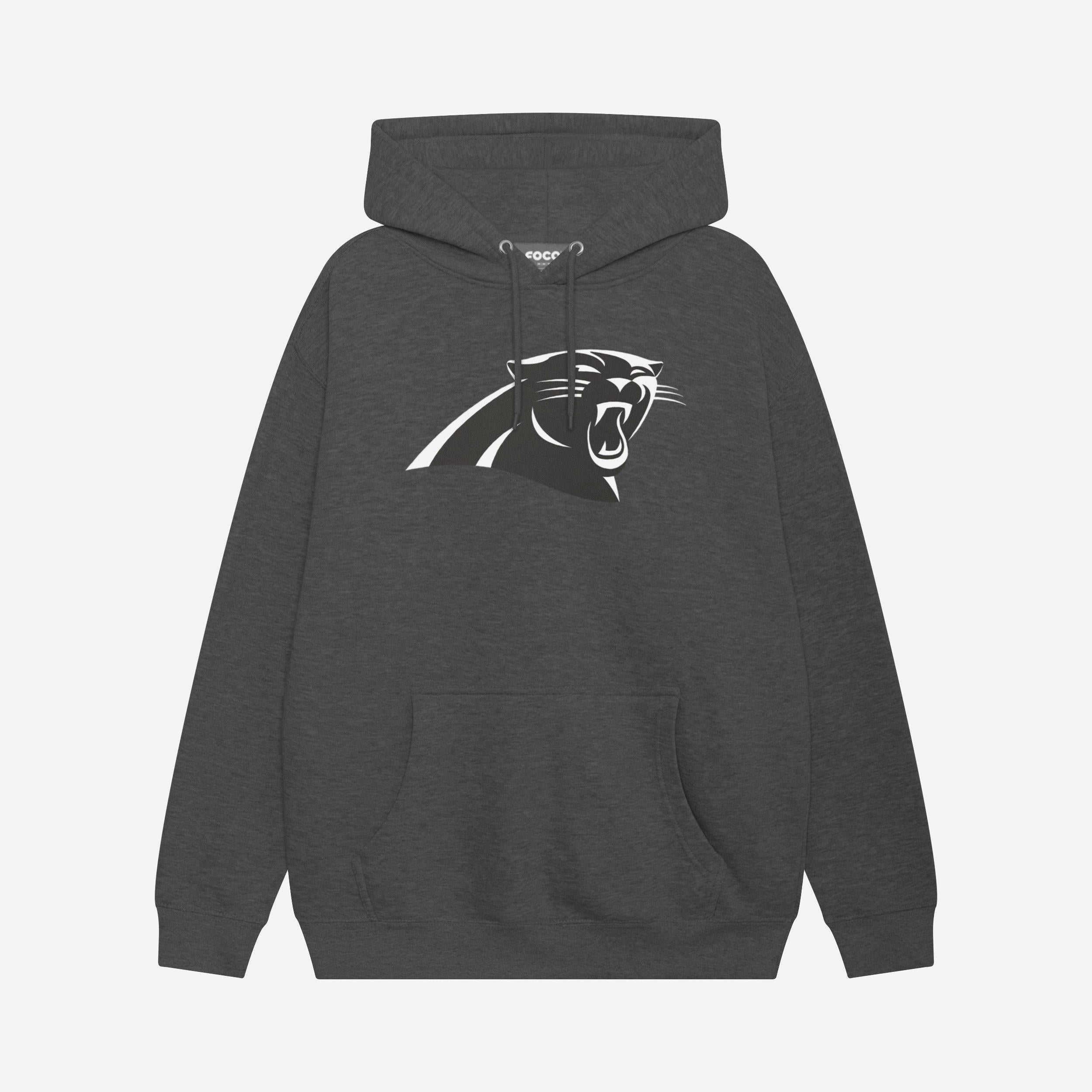 Carolina Panthers Sweat à capuche avec logo principal noir et blanc