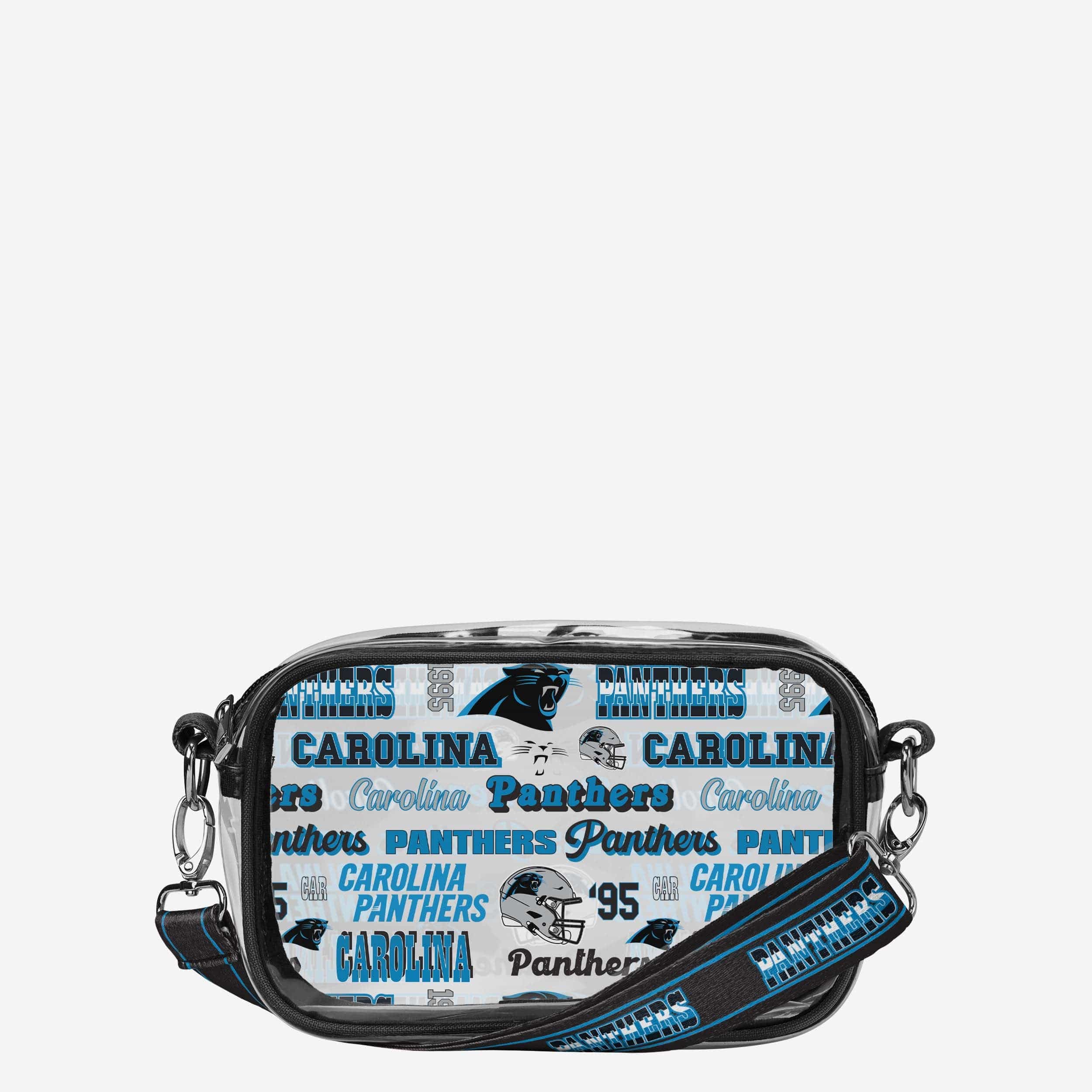 Carolina Panthers Répéter Sac à bandoulière transparent à imprimé rétro