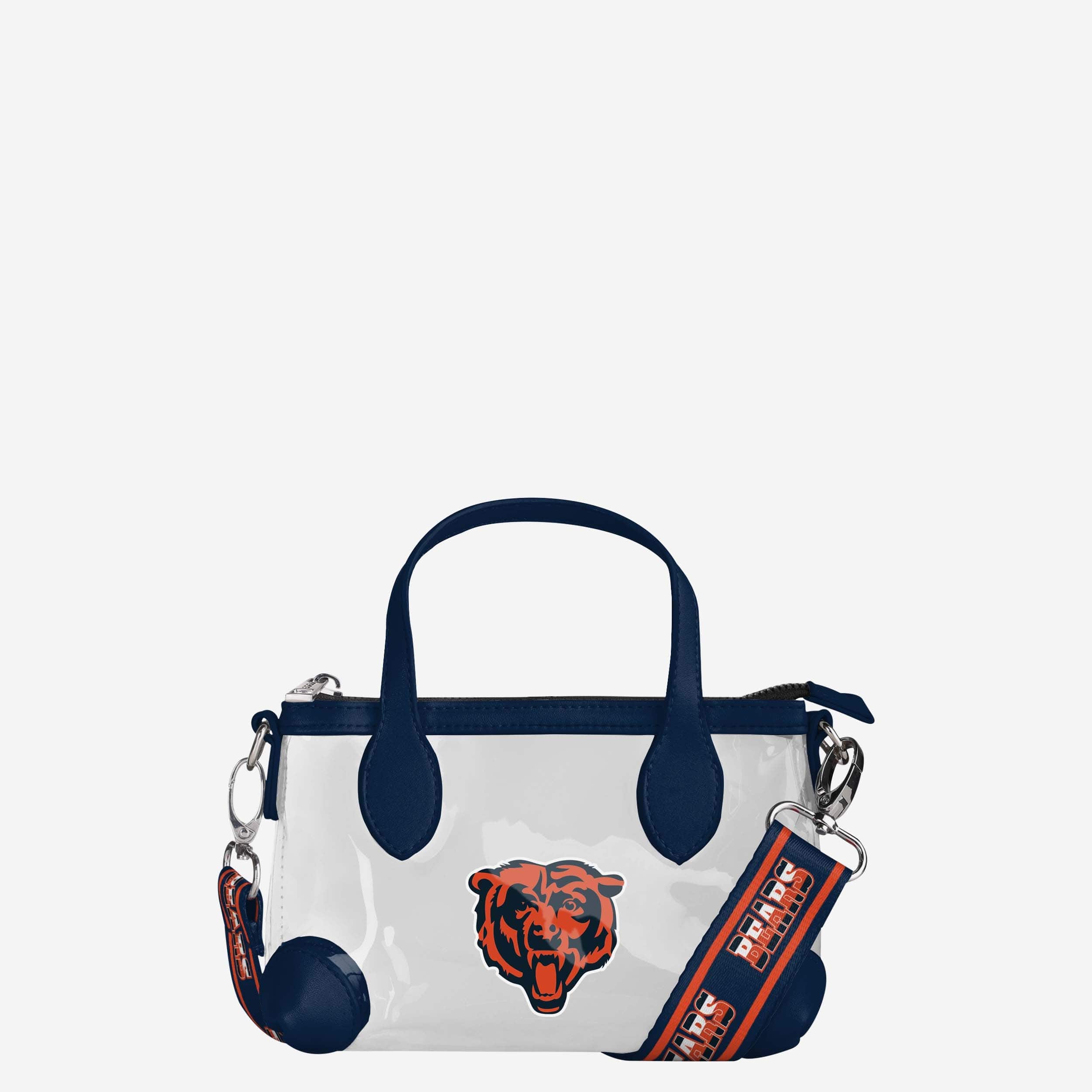 Chicago Bears Mini sac à main à bandoulière transparent avec grand logo