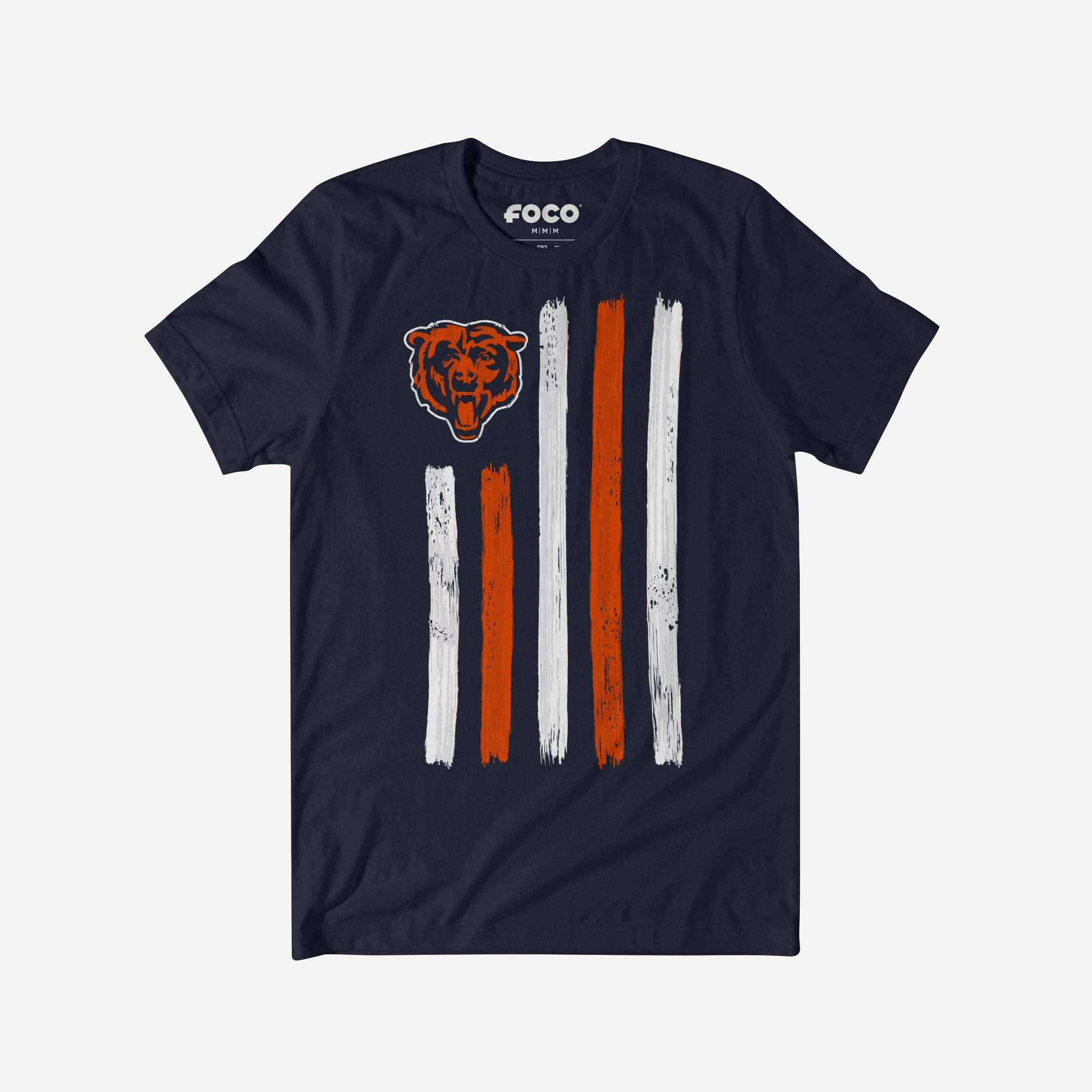 Chicago Bears T-shirt drapeau coup de pinceau