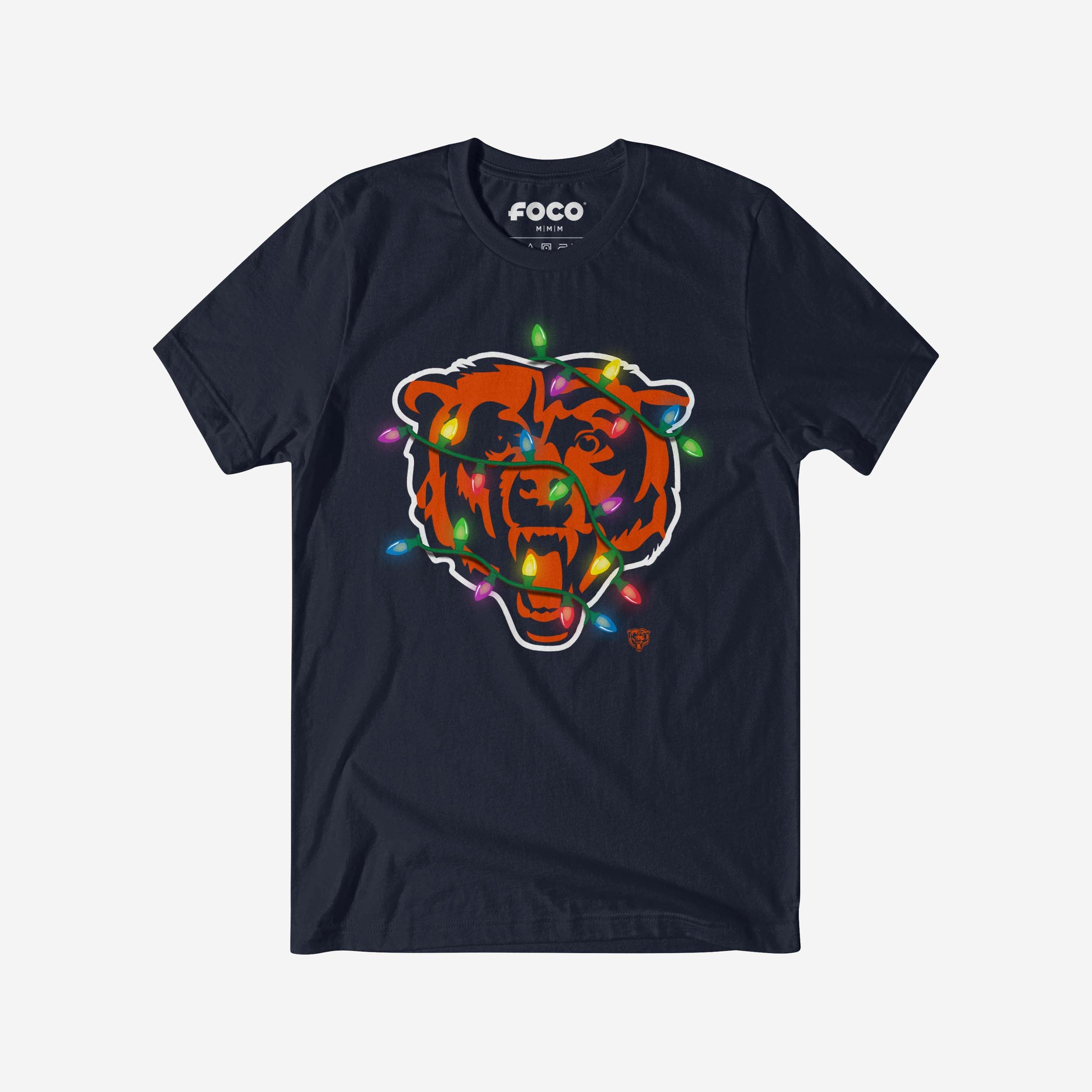 Chicago Bears T-shirt avec logo principal Holiday Lights