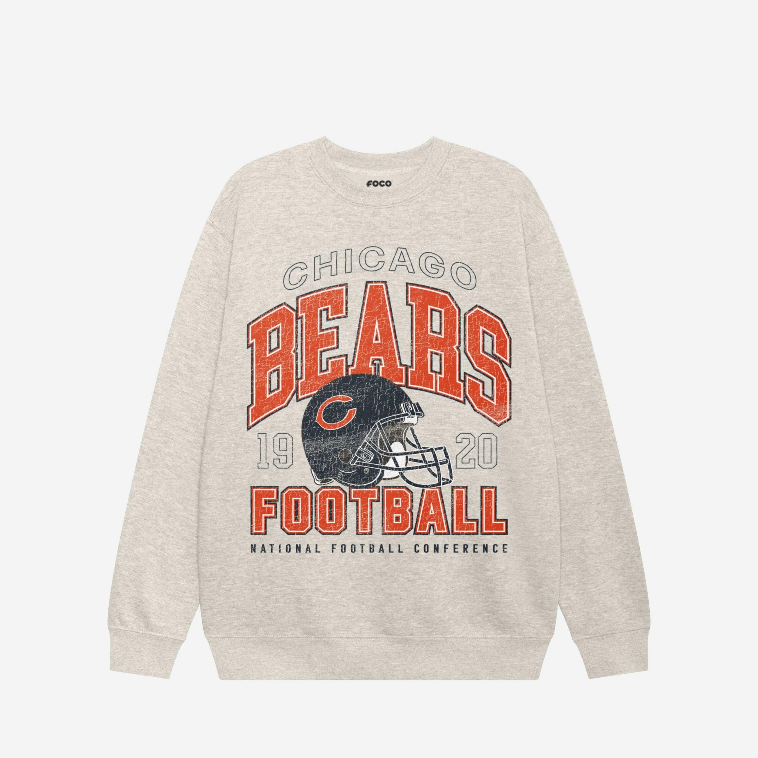 Sweat-shirt universitaire à col rond Chicago Bears