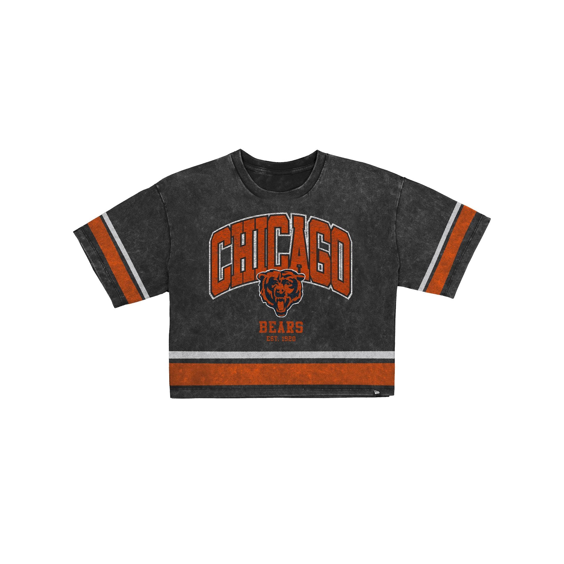 Chicago Bears T-shirt court à rayures vintage pour femme