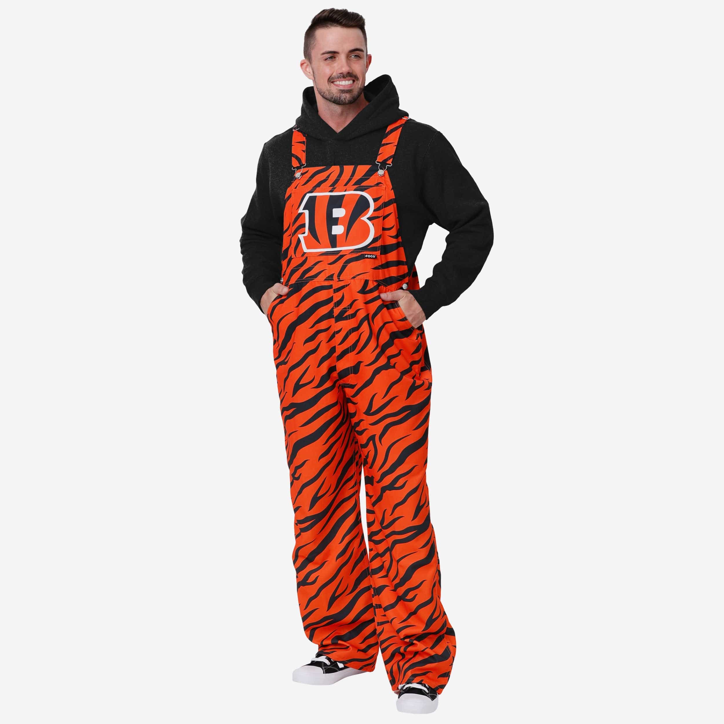 Cincinnati Bengals Salopette thématique à rayures tigre pour hommes