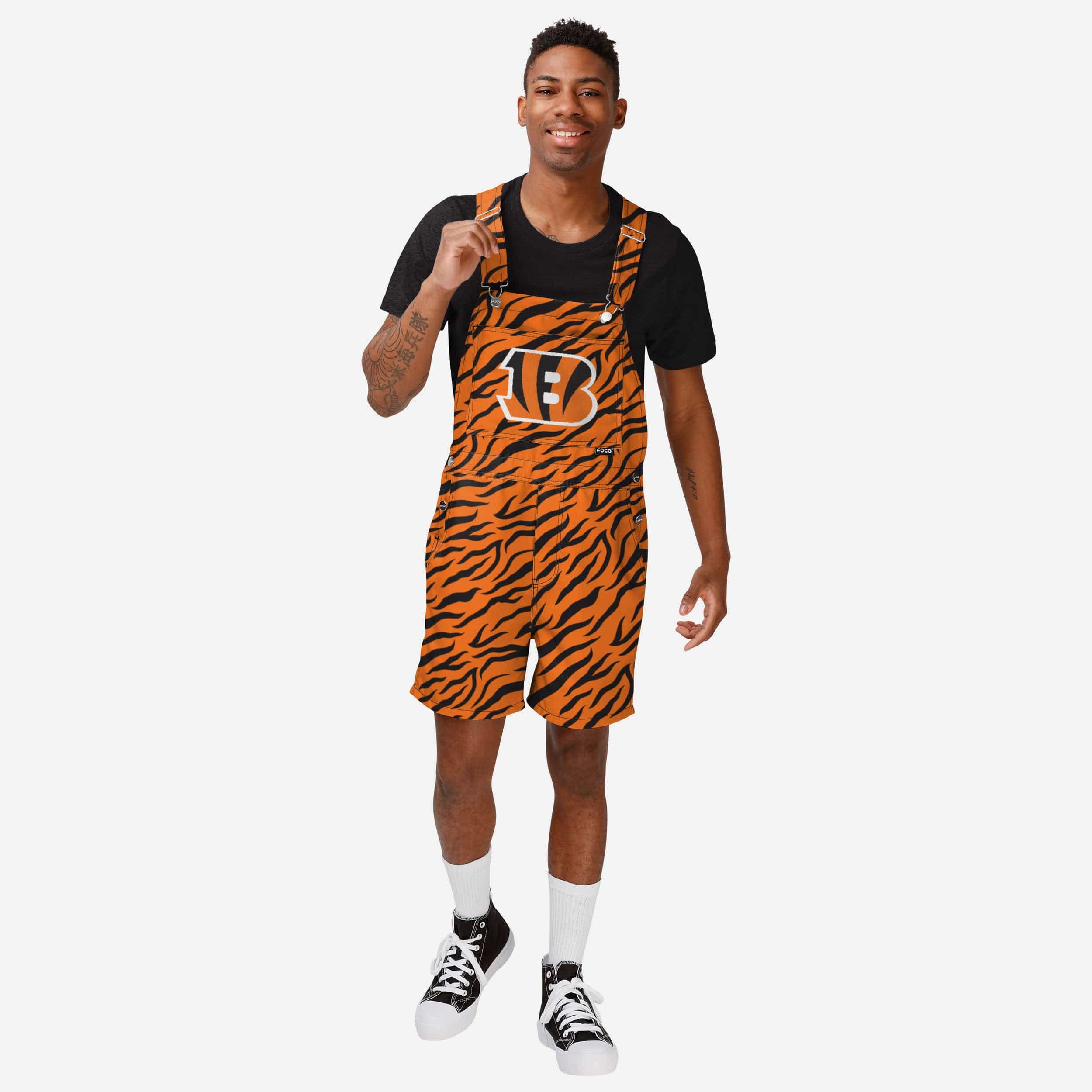 Cincinnati Bengals Cuissard à bretelles thématique à rayures tigre pour hommes