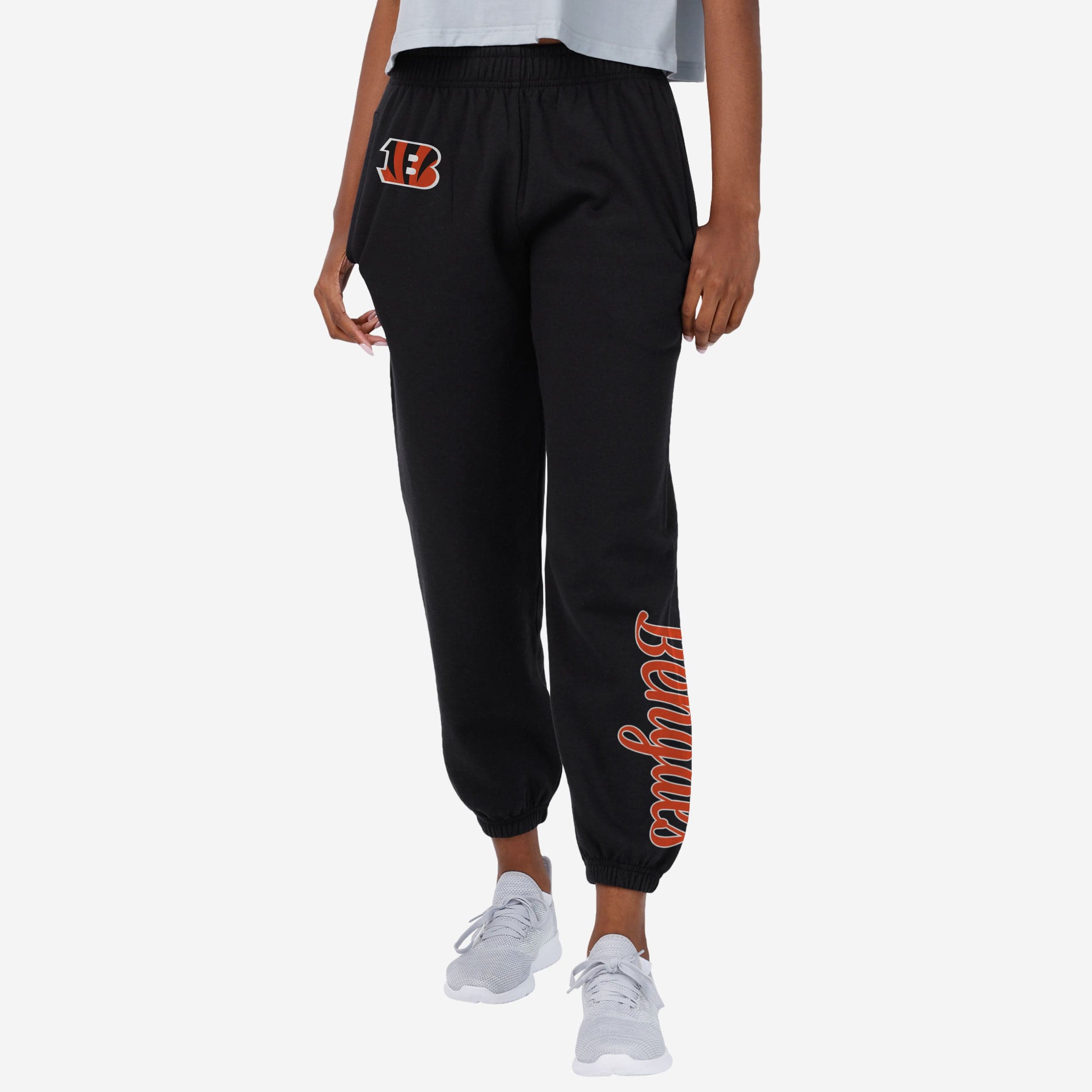 Cincinnati Bengals Pantalon de survêtement couleur équipe avec mot-symbole pour femmes