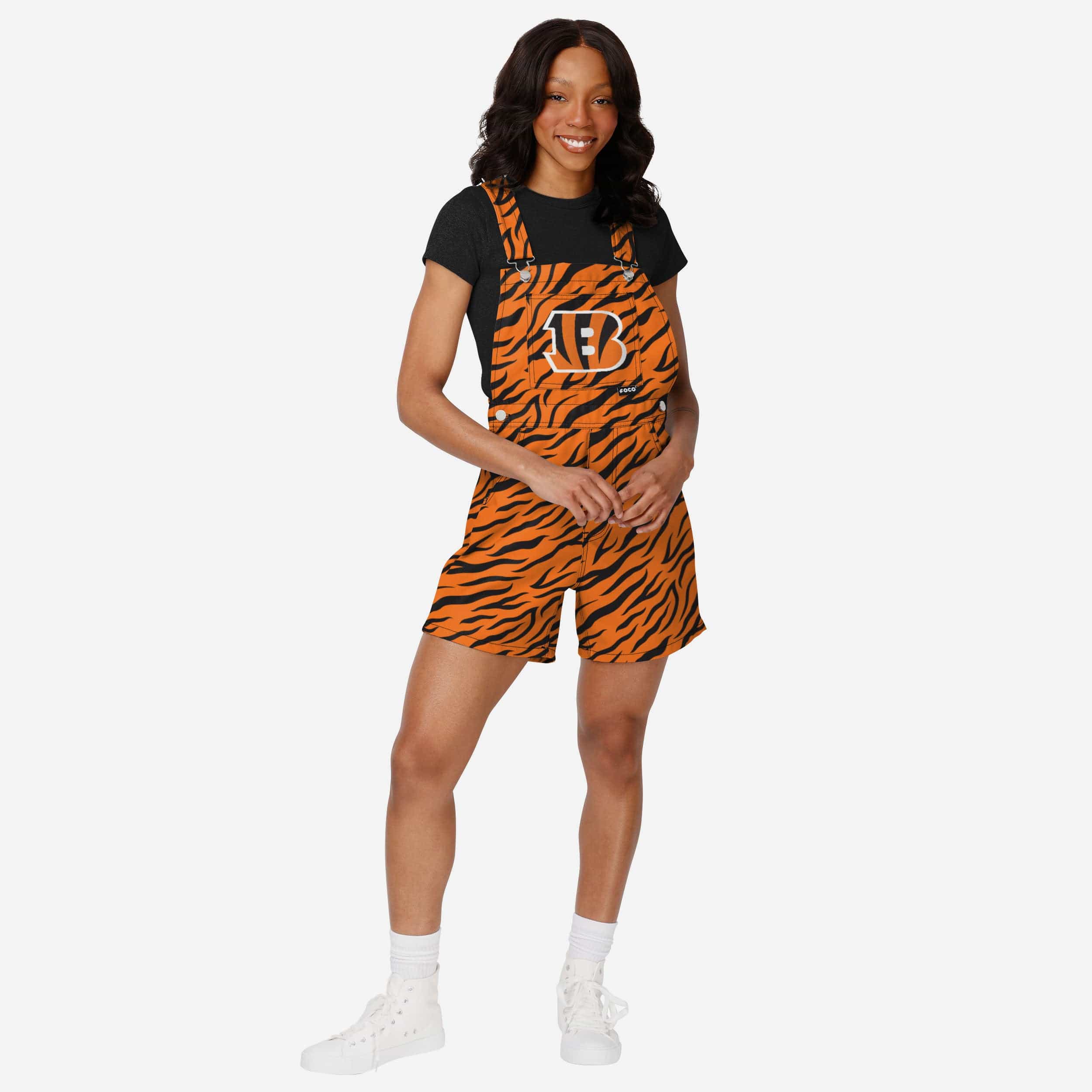Cincinnati Bengals Cuissard à bretelles thématique à rayures tigre pour femmes