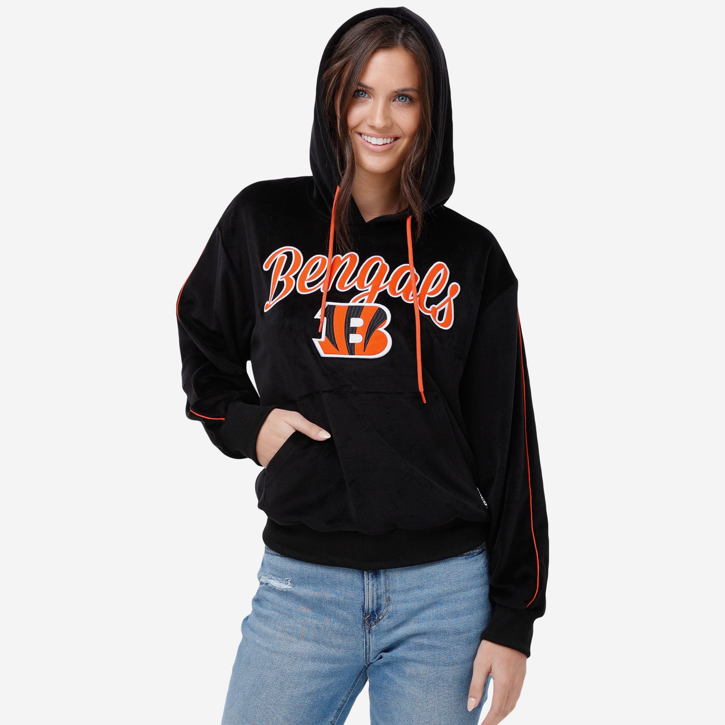 Cincinnati Bengals Sweat à capuche en velours pour femme
