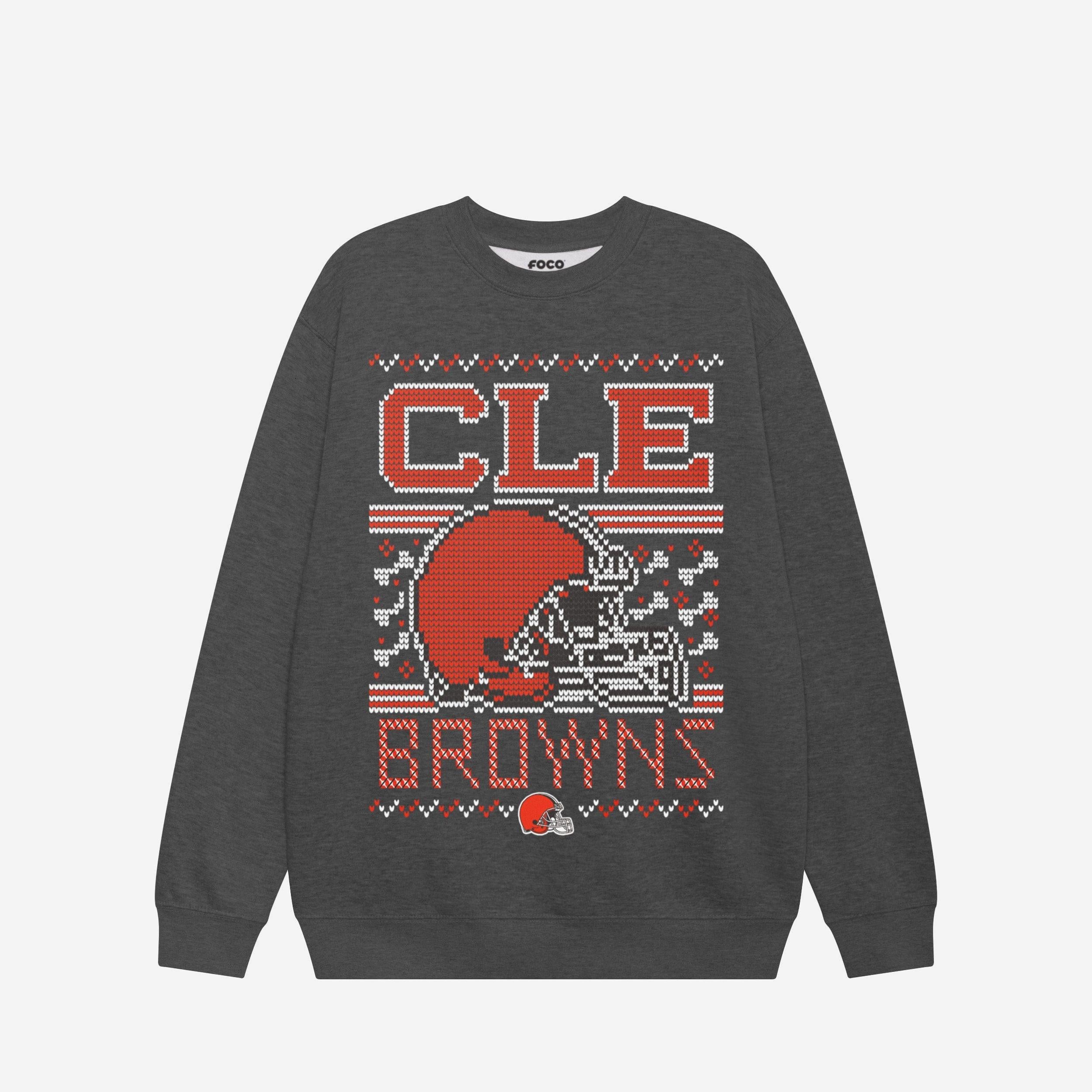 Cleveland Browns Sweat-shirt à col rond des fêtes