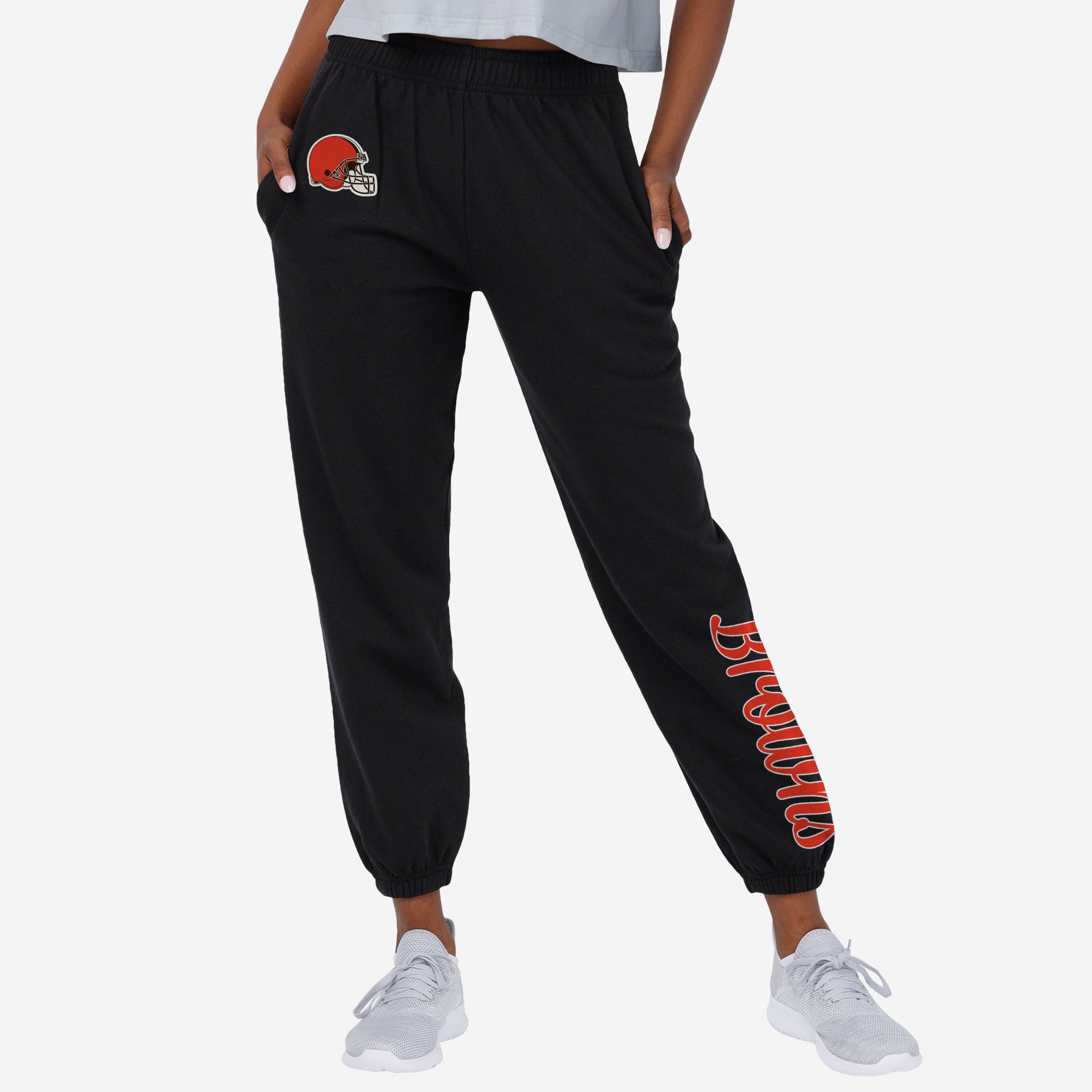Cleveland Browns Pantalon de survêtement couleur équipe avec mot-symbole pour femmes