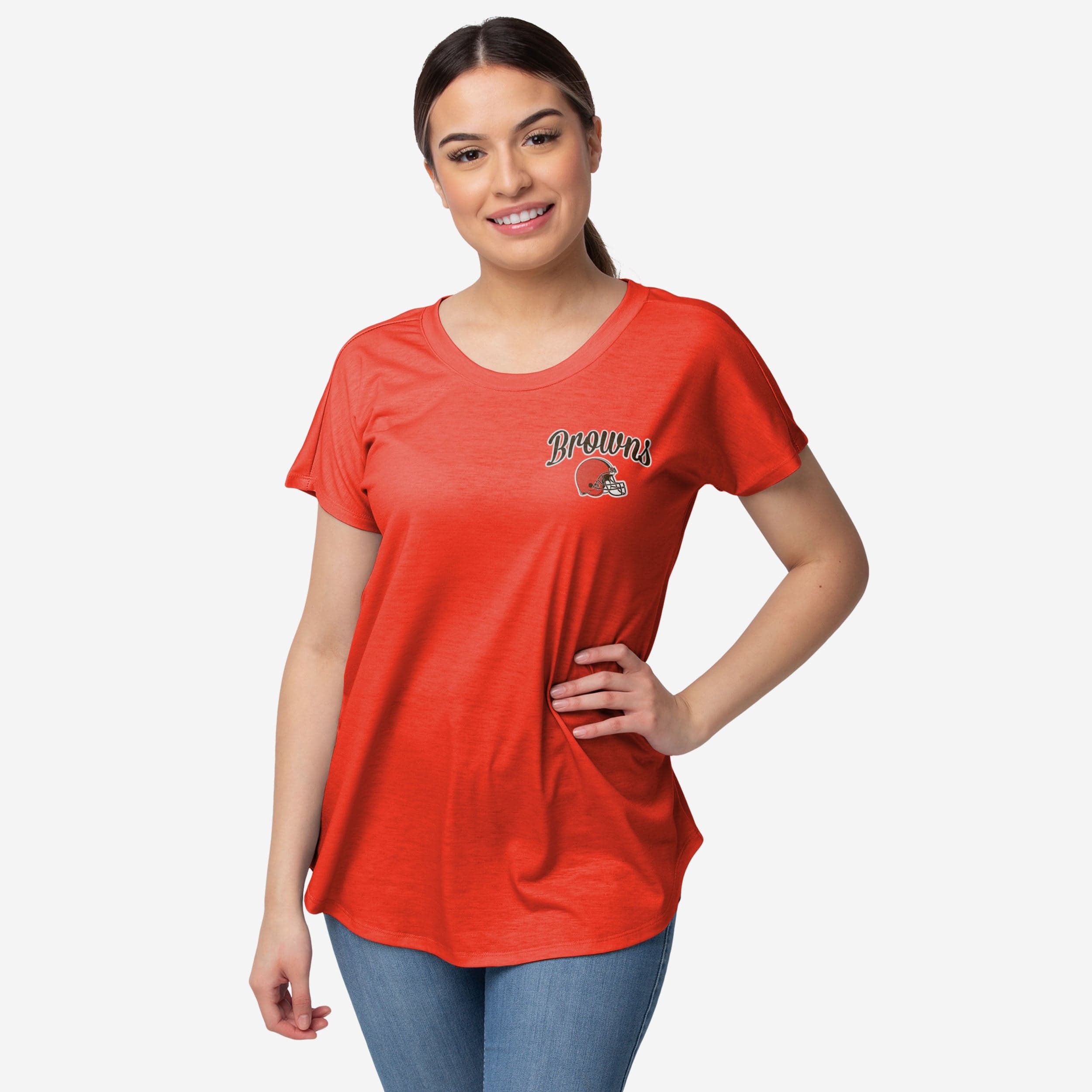 Cleveland Browns Haut tunique avec mot-symbole pour femme
