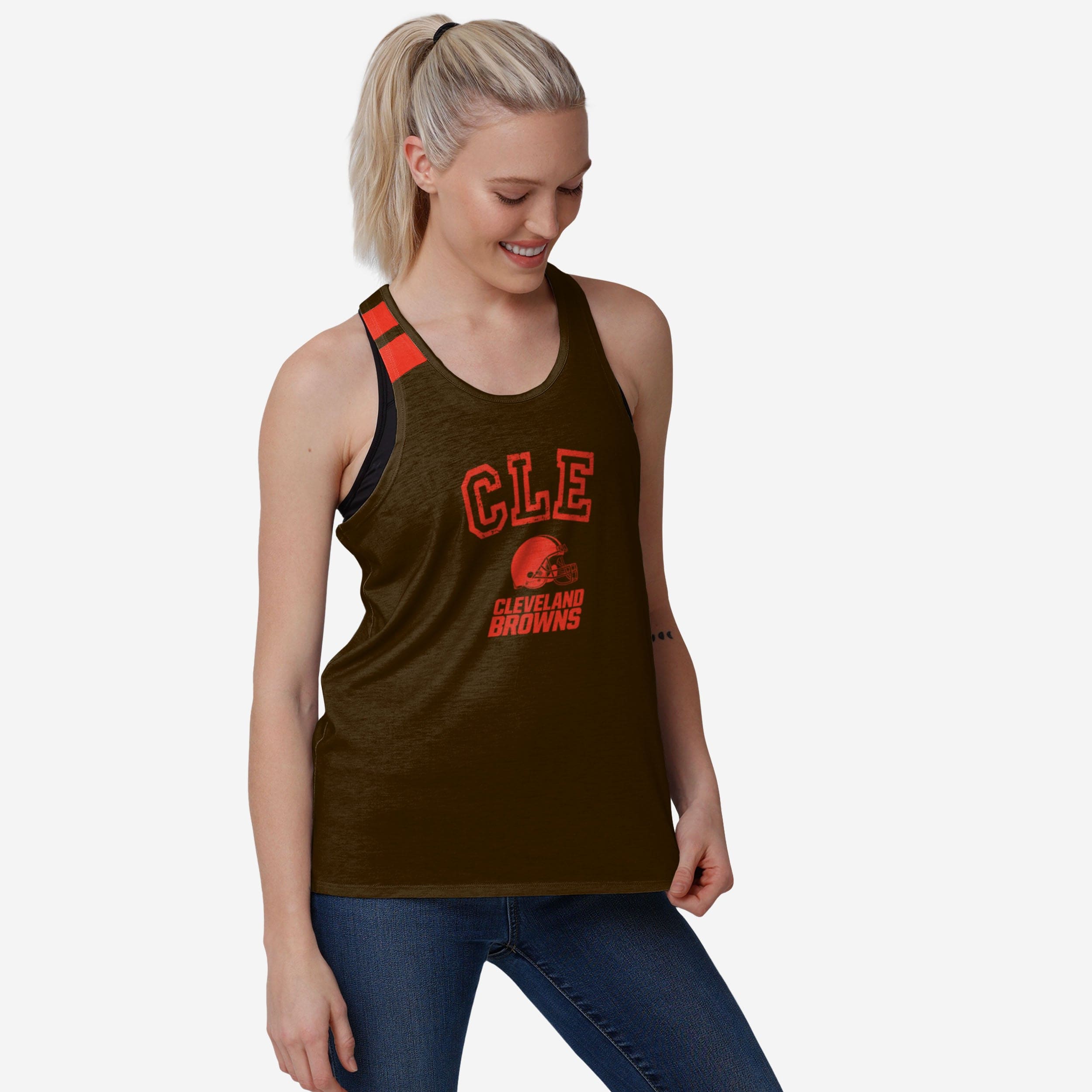 Cleveland Browns Haut sans manches Team Twist pour femmes